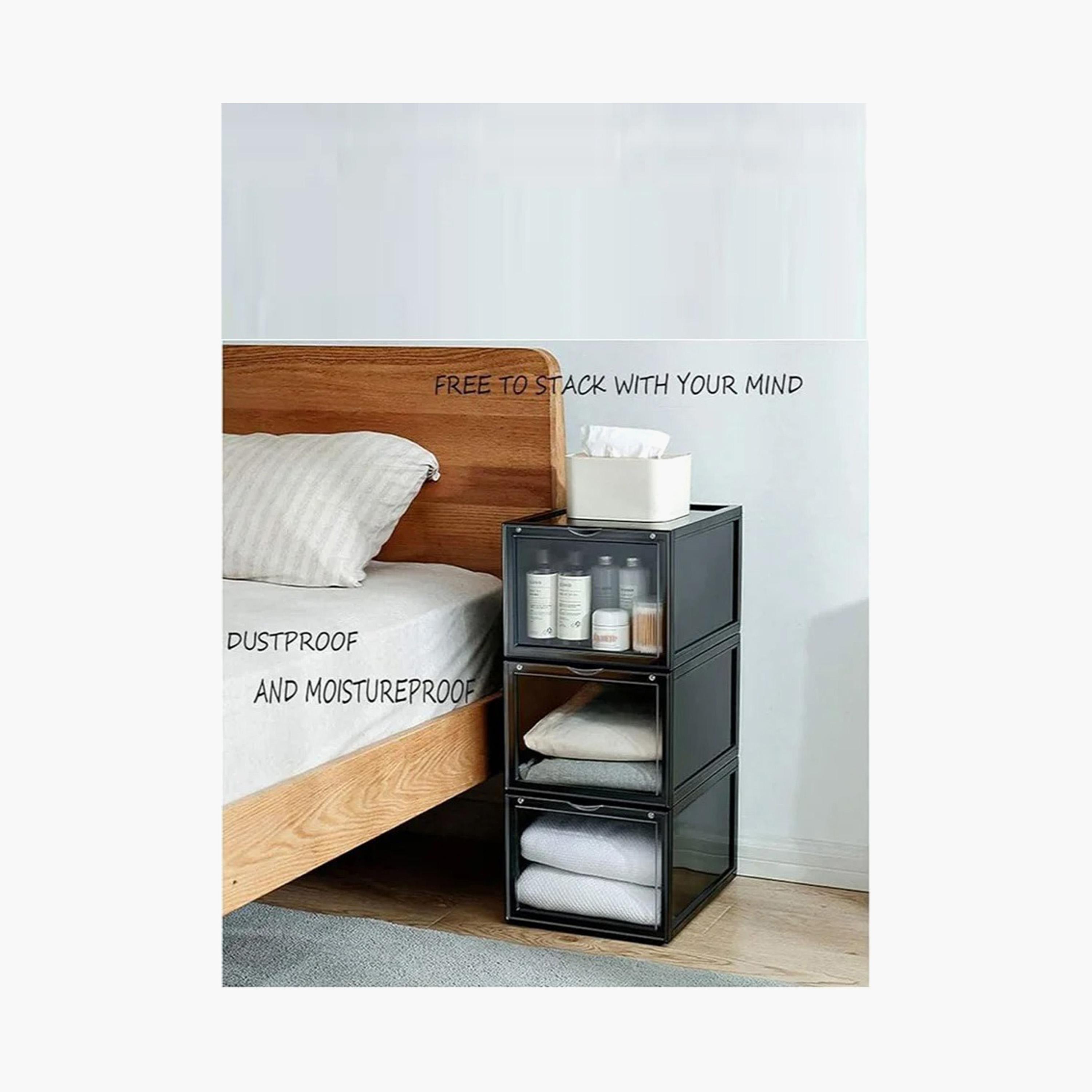 Stackable 2-Piece Shoe Storage Box Set-household-storage-storagesolutions-shoeracksandstorage-image-4