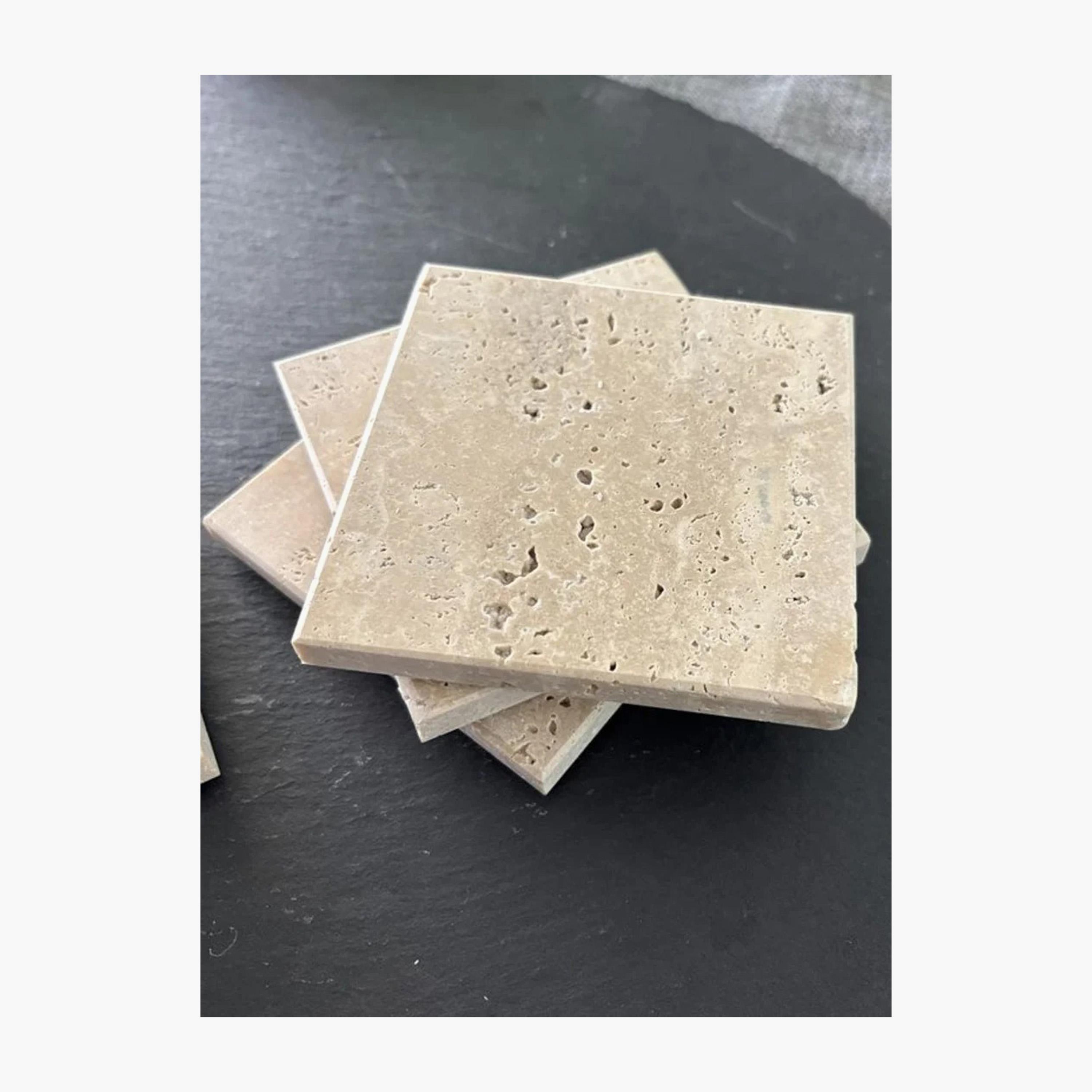 Travertine Marble Coaster - Set of 4-household-dining-teaandcoffee-teaandcoffeeaccessories-image-2