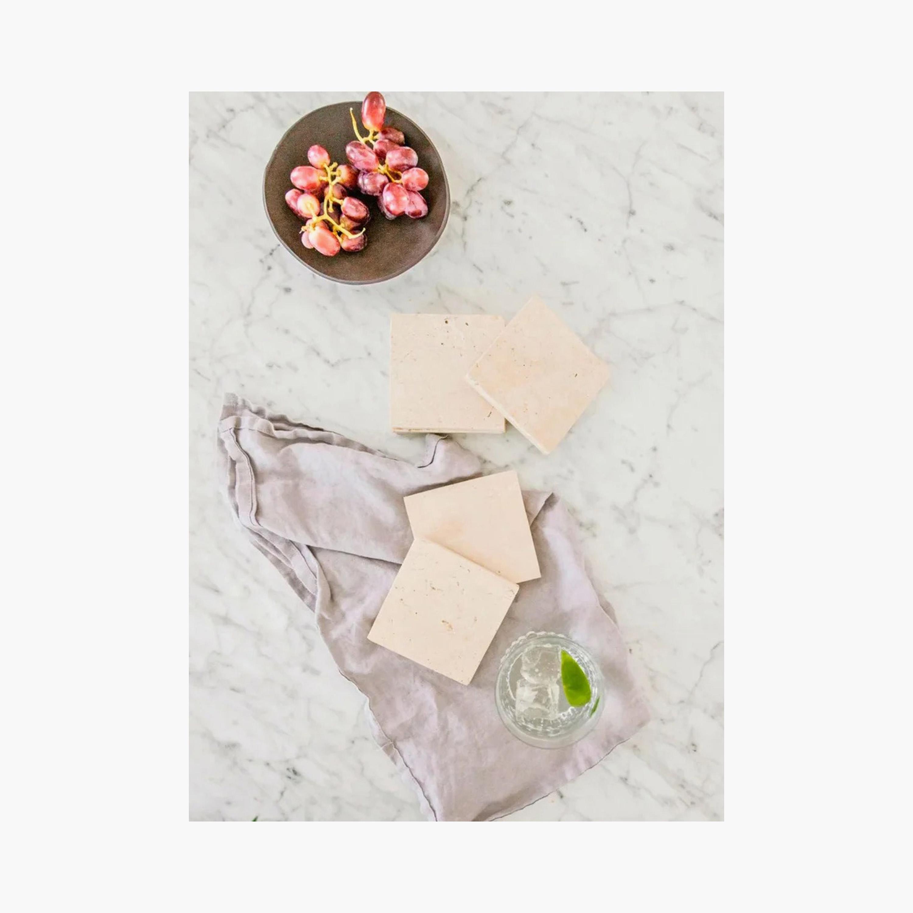 Travertine Marble Coaster - Set of 4-household-dining-teaandcoffee-teaandcoffeeaccessories-image-3