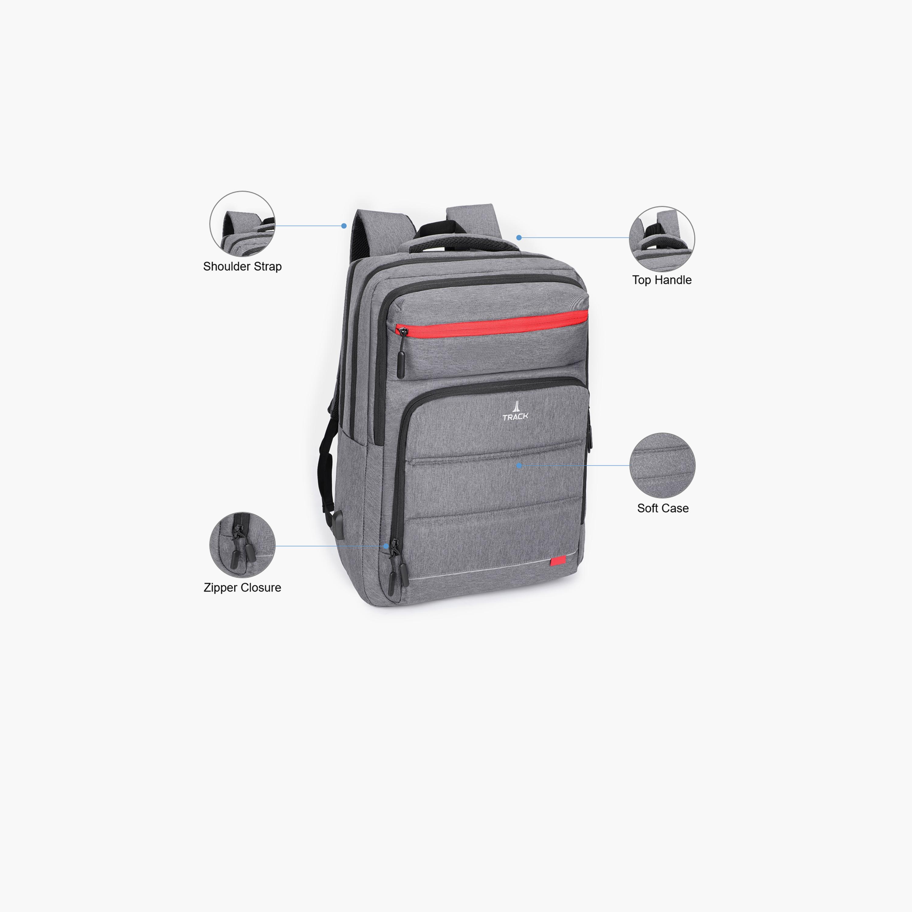 Track 17.5 Inches Backpack, Fabric, Adjustable Strap | 2070-school-bagsandbackpacks-backpacks-image-3
