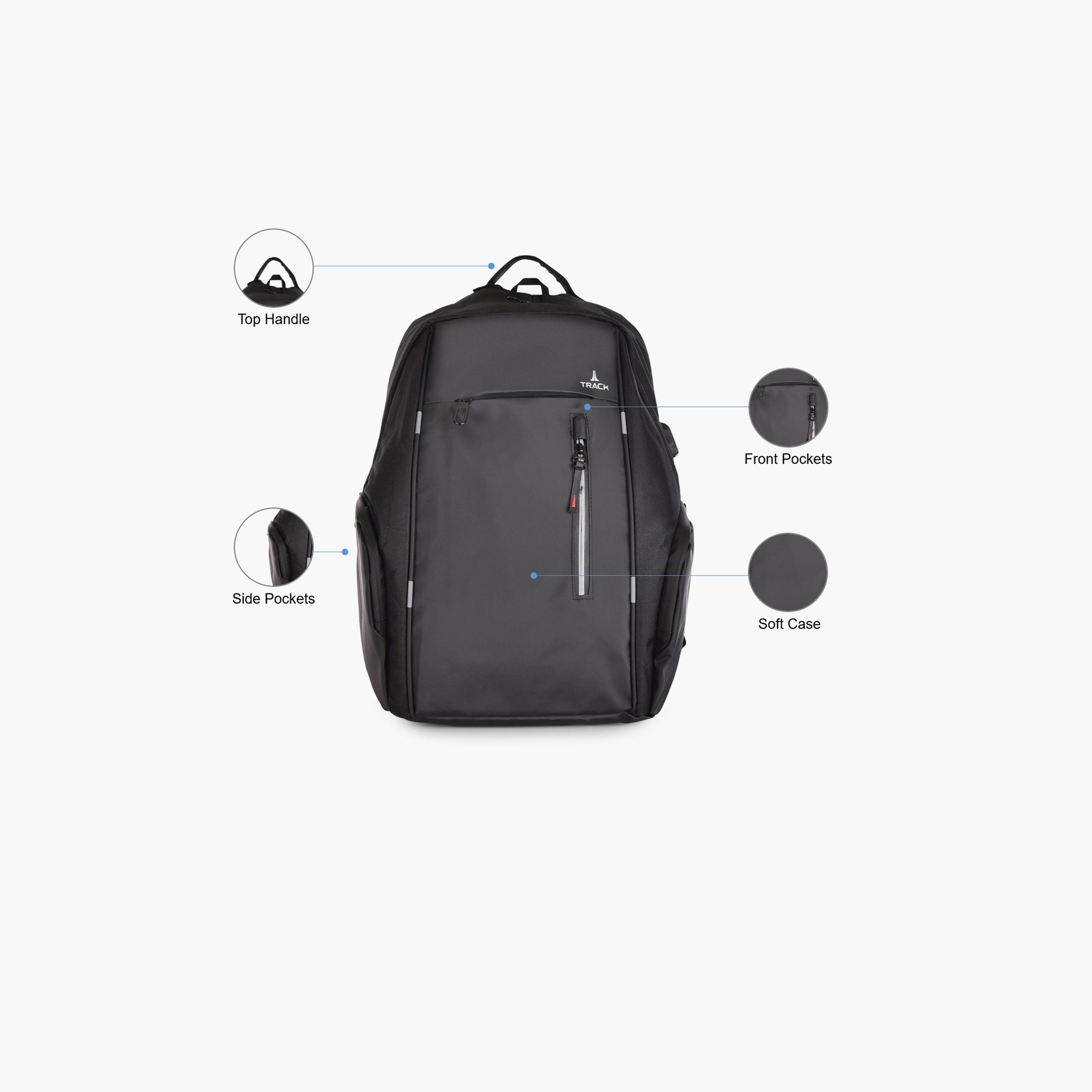 Track 17 Inches Backpack, Fabric, Adjustable Strap | 1918-school-bagsandbackpacks-backpacks-image-3