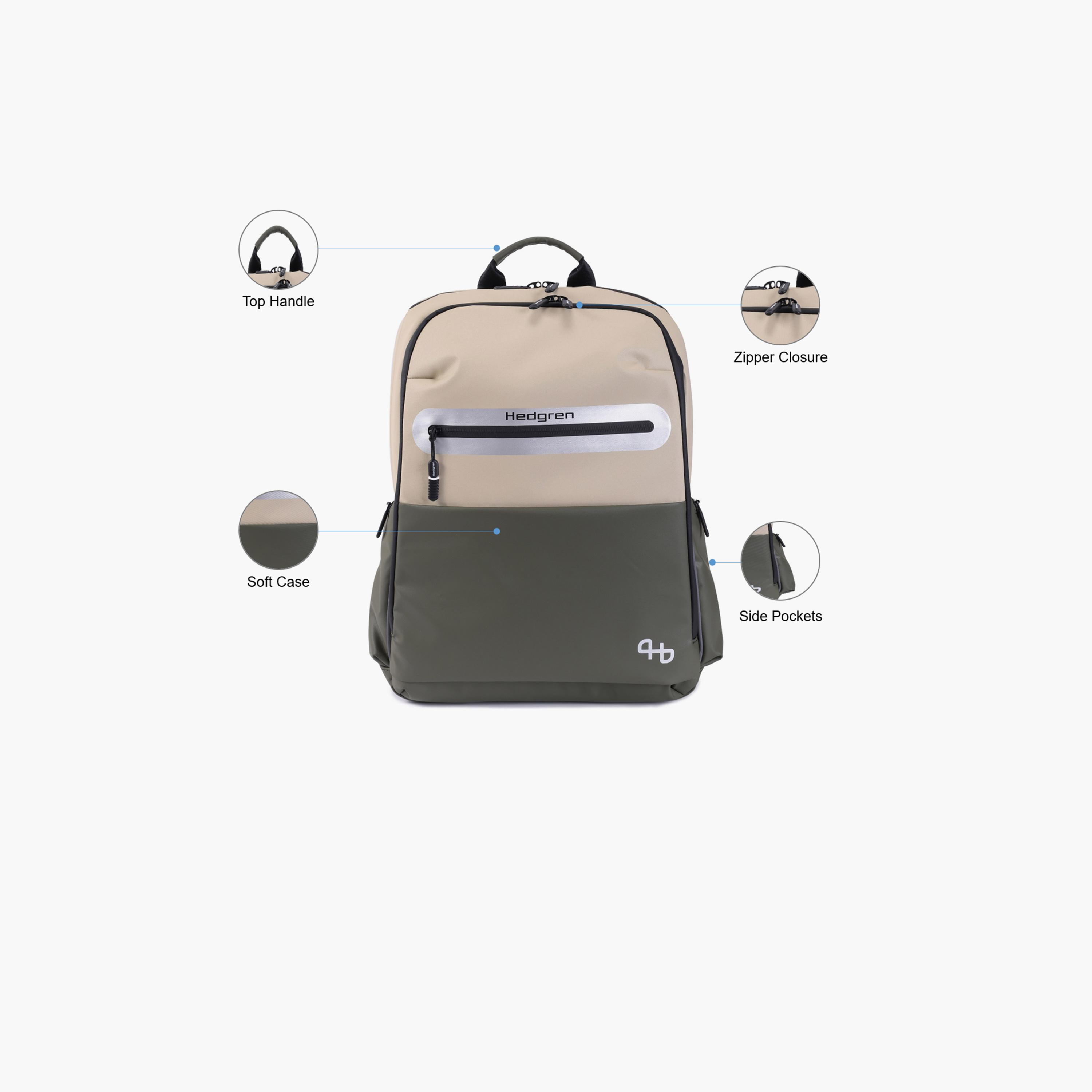 Hedgren 15.5 Inches Backpack, Fabric, Adjustable Strap | HCBI03-01-school-bagsandbackpacks-backpacks-image-3
