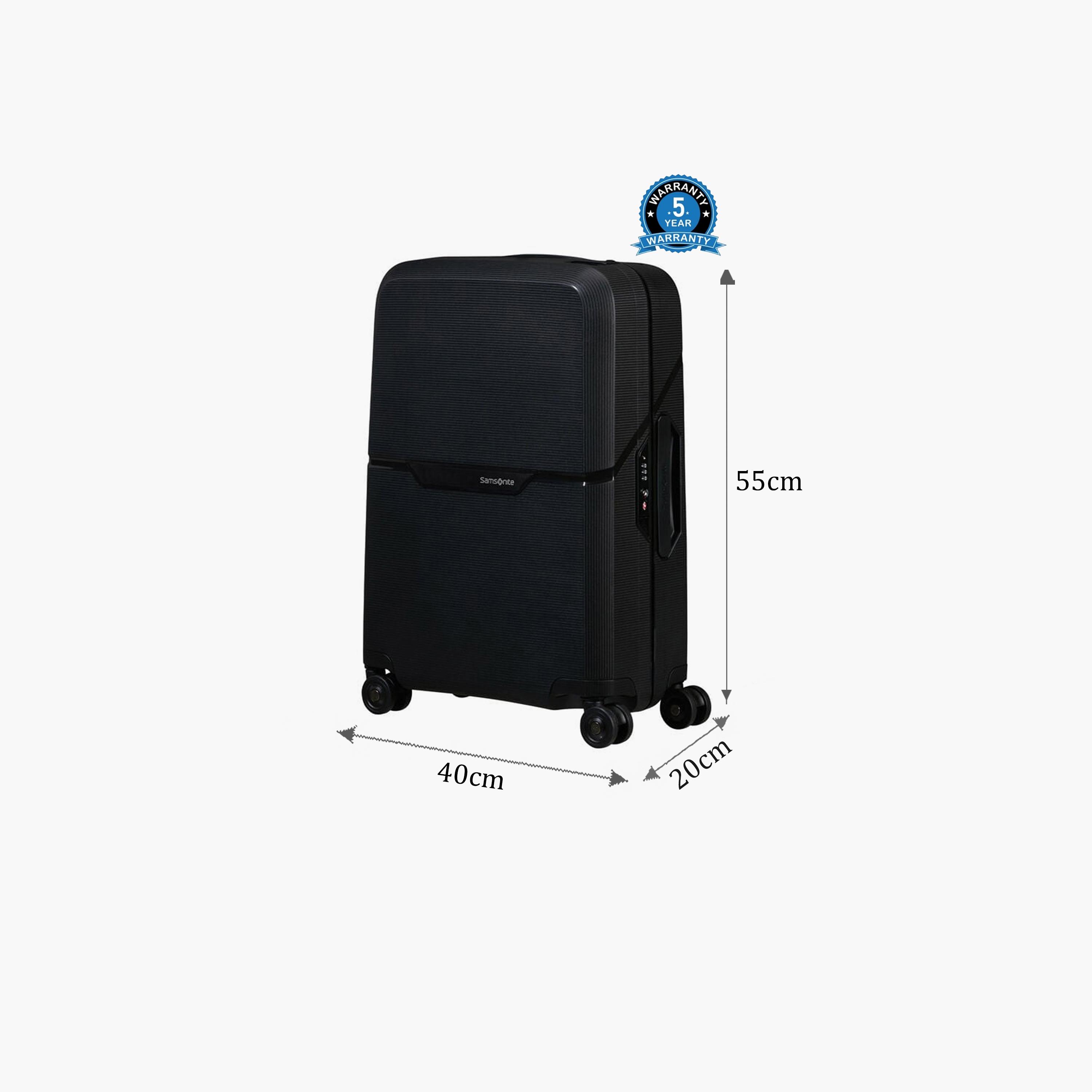 Samsonite Magnum 55 CM Small Cabin Polypropylene Hard Sided 4-Wheeler Spinner Trolley Bag with TSA Lock-travel-luggagesandbags-luggage-image-2