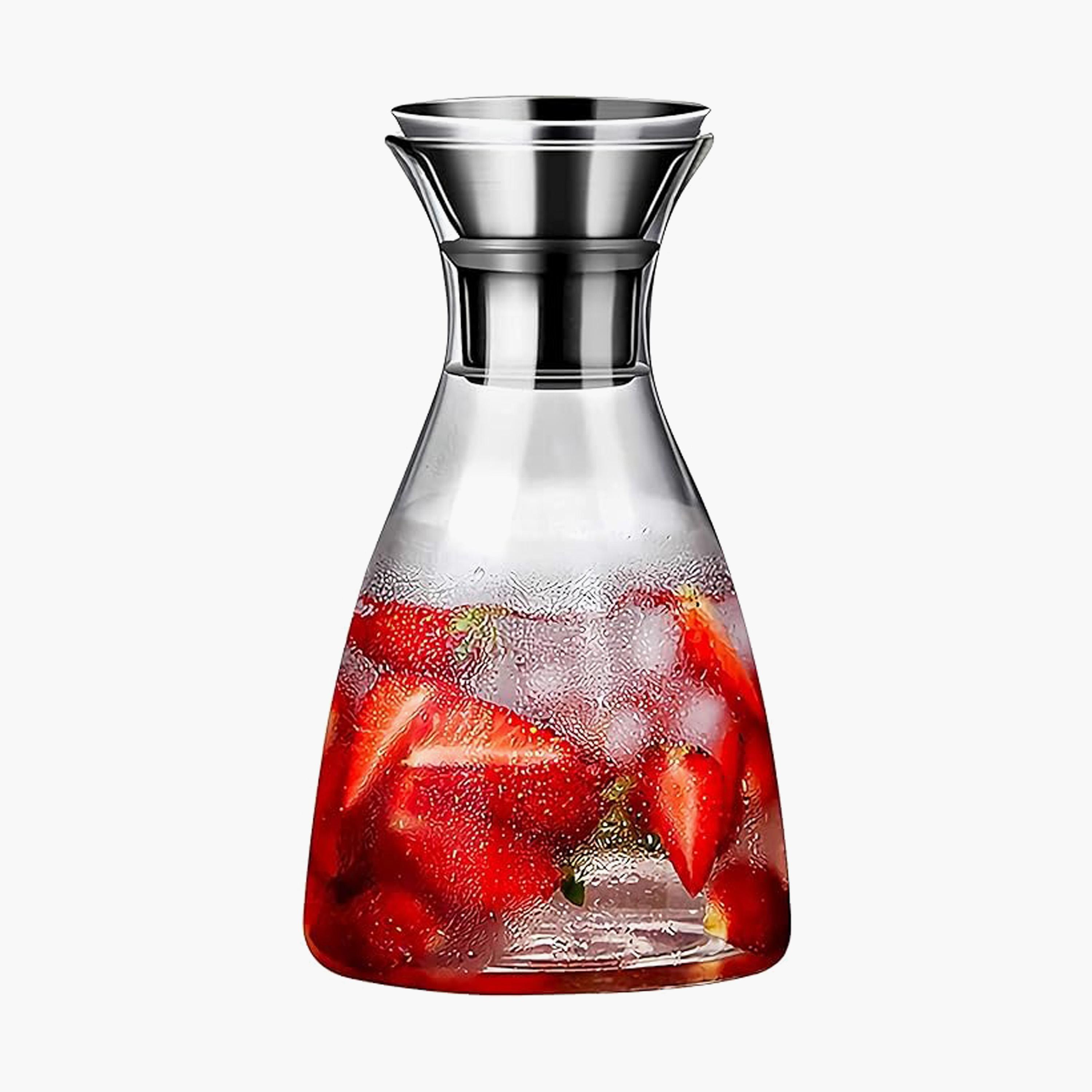 إبريق مياه بورسيليكات مع غطاء سكب ستانليس ستيل من ون تشيس - 1.6 لتر-household-dining-drinkserveware-jugsdecantersandcarafes-image-1