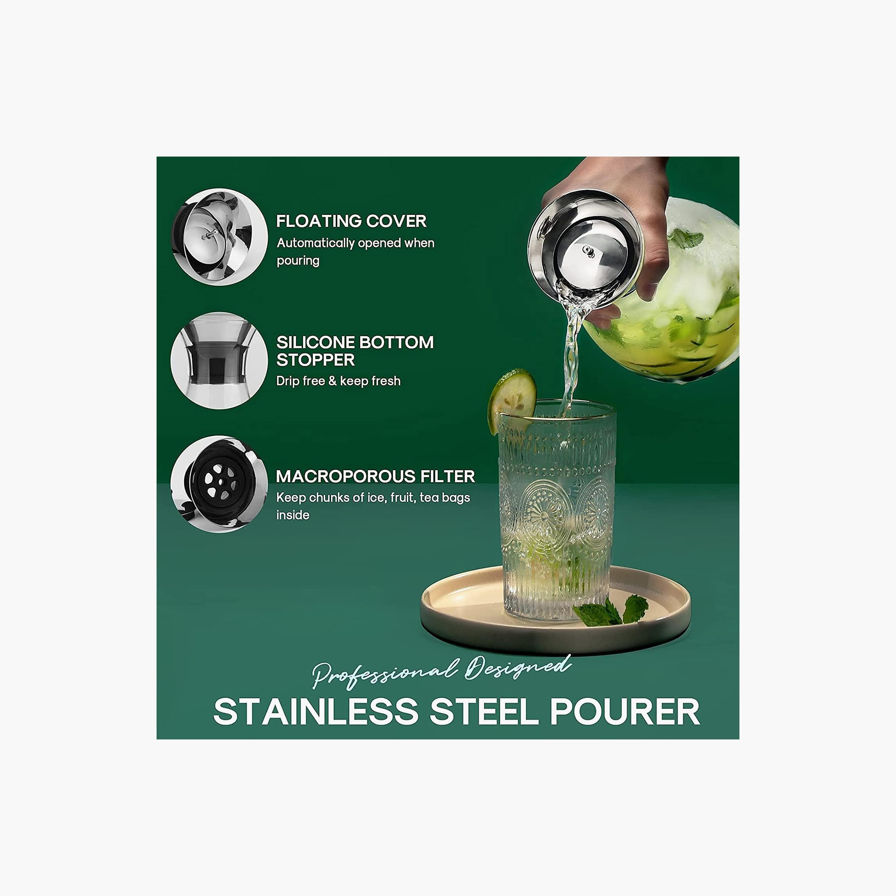 إبريق مياه بورسيليكات مع غطاء سكب ستانليس ستيل من ون تشيس - 1.6 لتر-household-dining-drinkserveware-jugsdecantersandcarafes-image-3