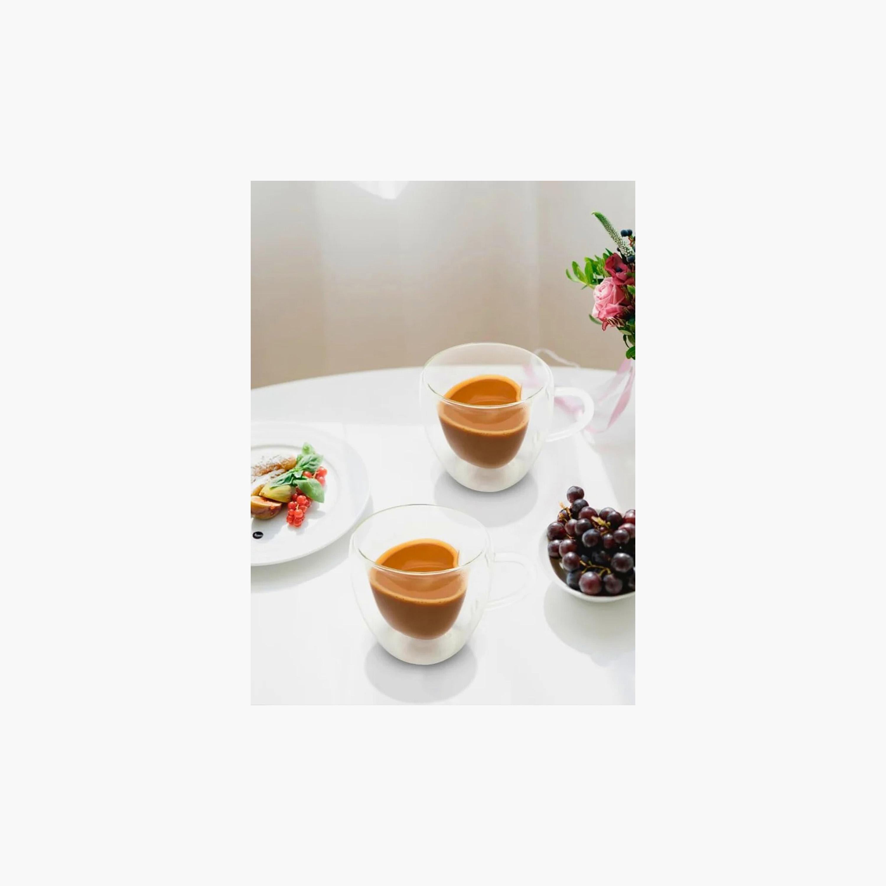 مج قهوة زجاج على شكل قلب بجدار مزدوج من ون تشيس - مجموعة من قطعتين - 180 مل-household-dining-teaandcoffee-mugsandcups-image-3