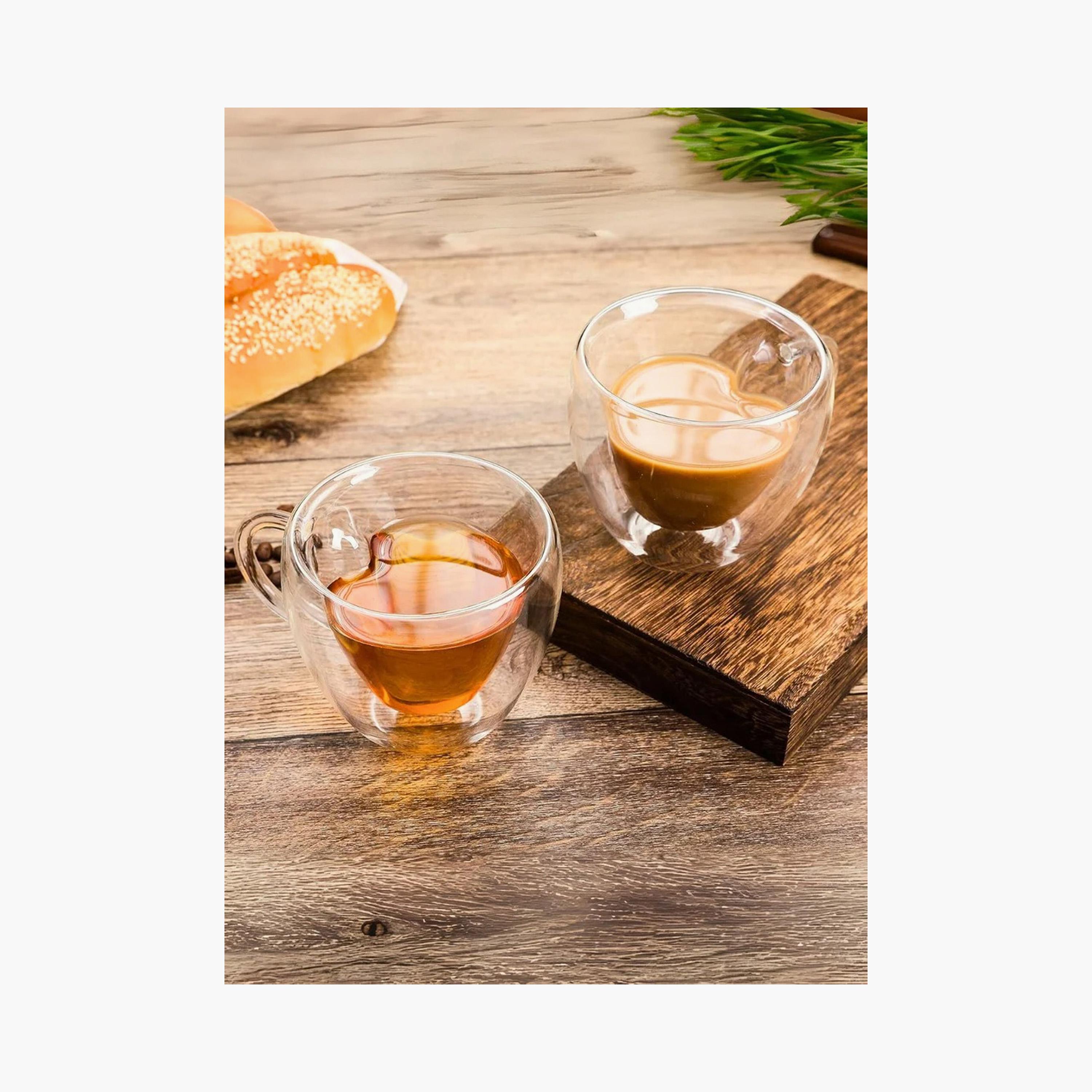 مج قهوة زجاج على شكل قلب بجدار مزدوج من ون تشيس - مجموعة من قطعتين - 180 مل-household-dining-teaandcoffee-mugsandcups-image-4