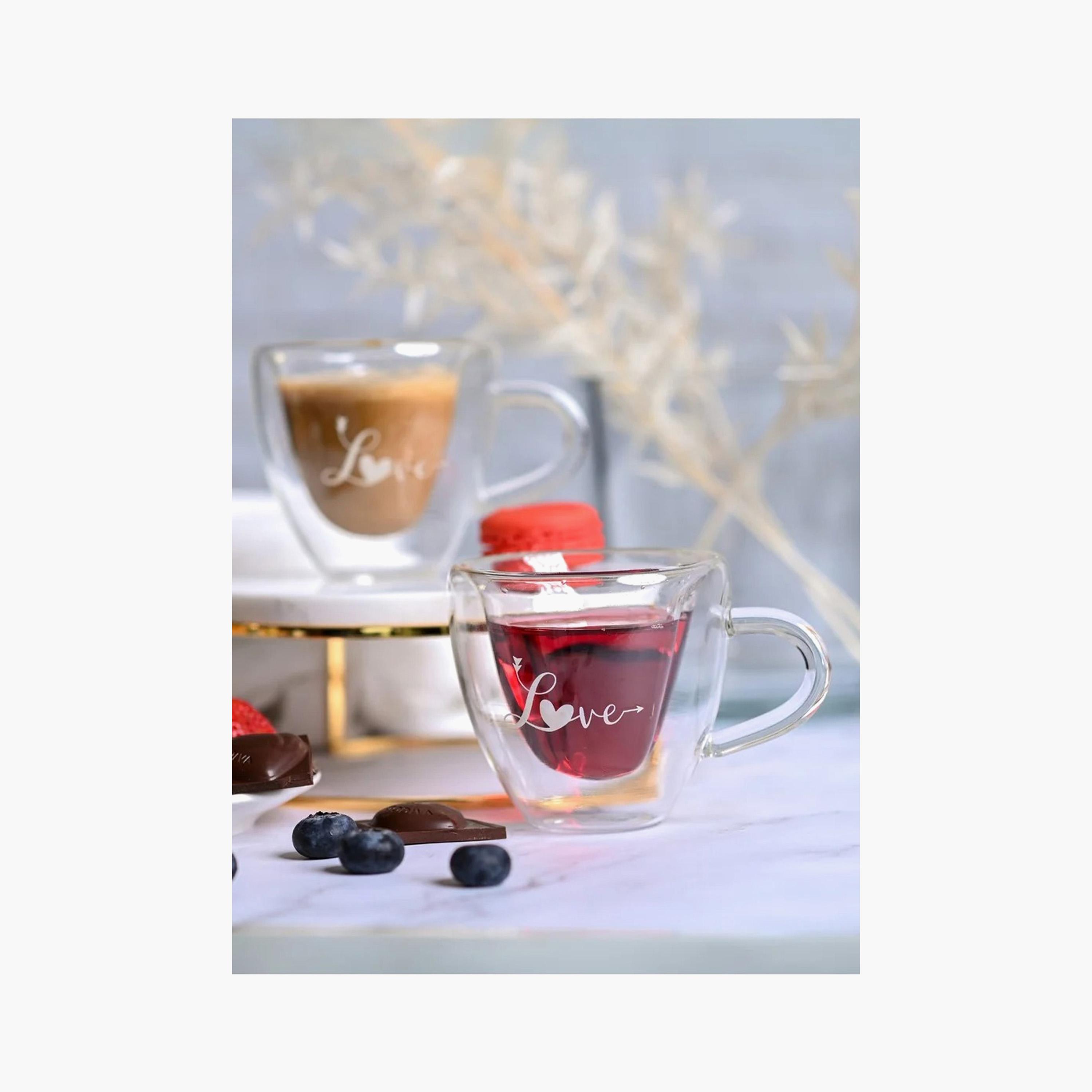 Printed Heart 2-Piece Double Wall Glass Coffee Mug Set - 180 ml-household-dining-teaandcoffee-mugsandcups-image-2