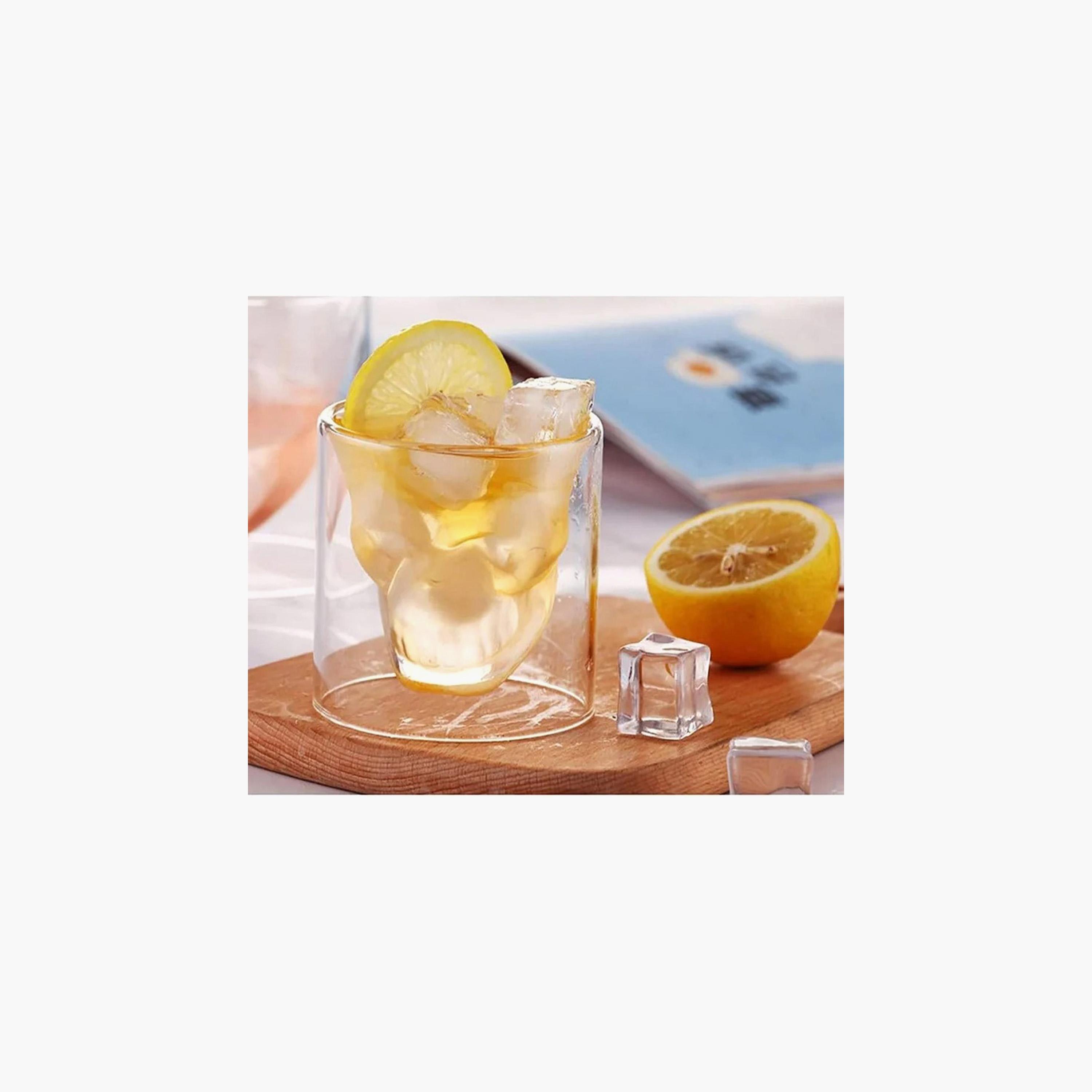طقم أكواب جمجمة فريد بجدار مزدوج على شكل رأس جمجمة من الكريستال 4 قطع من 1تشيس - 250 مل-household-dining-glassware-drinkingglasses-image-3