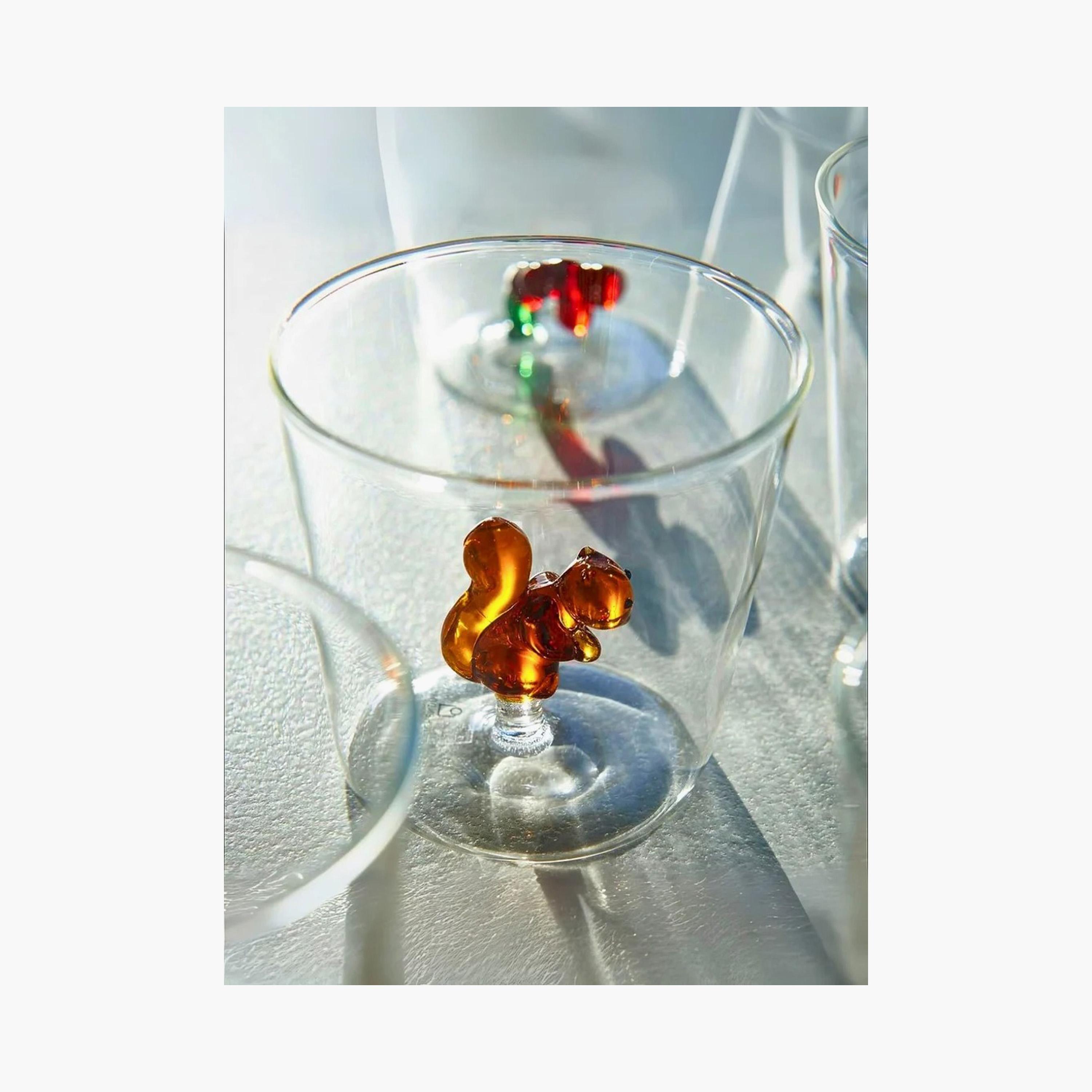 Squirrel Accent Borosilicate Glass Cup - 300 ml-household-dining-teaandcoffee-mugsandcups-image-1