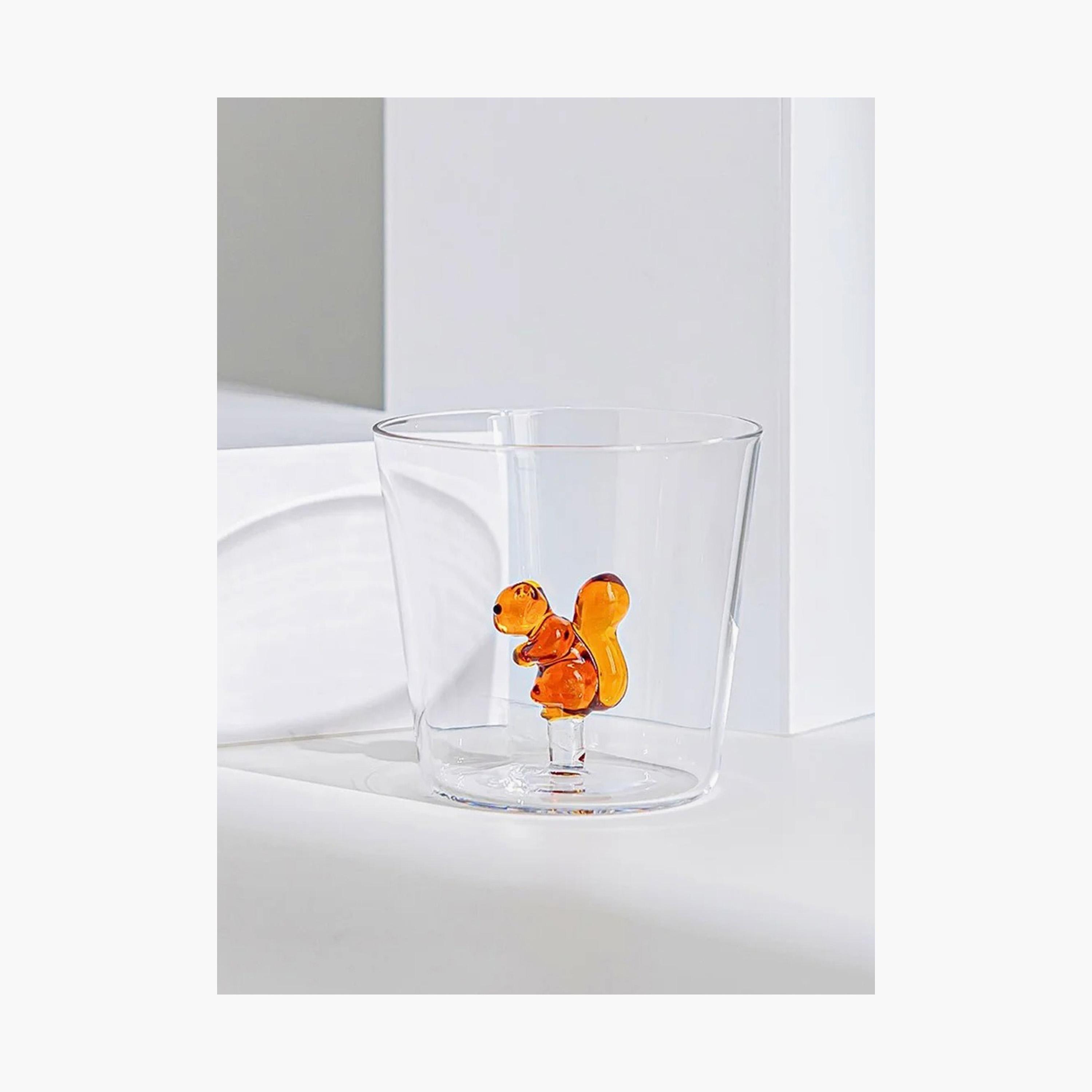 Squirrel Accent Borosilicate Glass Cup - 300 ml-household-dining-teaandcoffee-mugsandcups-image-2