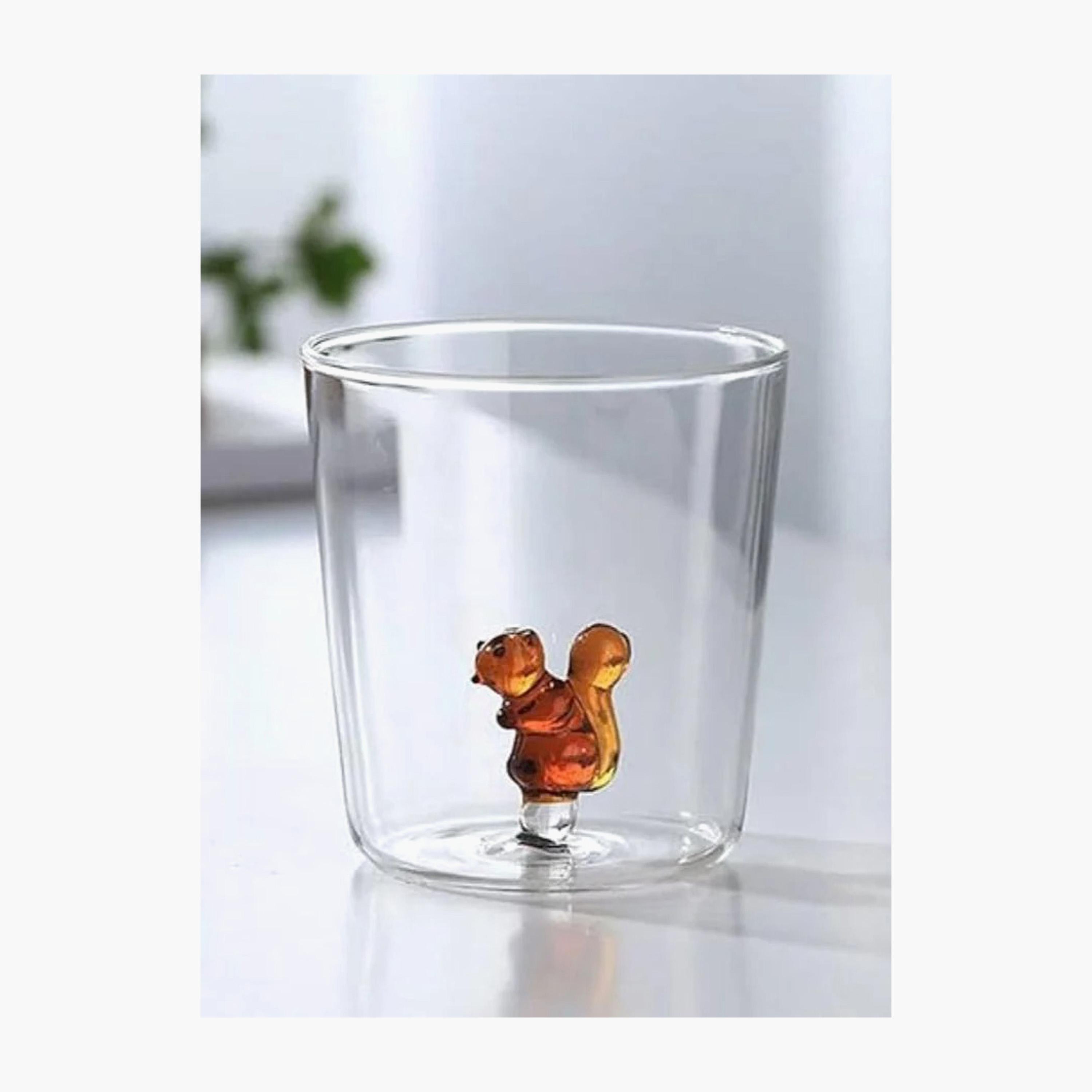 Squirrel Accent Borosilicate Glass Cup - 300 ml-household-dining-teaandcoffee-mugsandcups-image-4