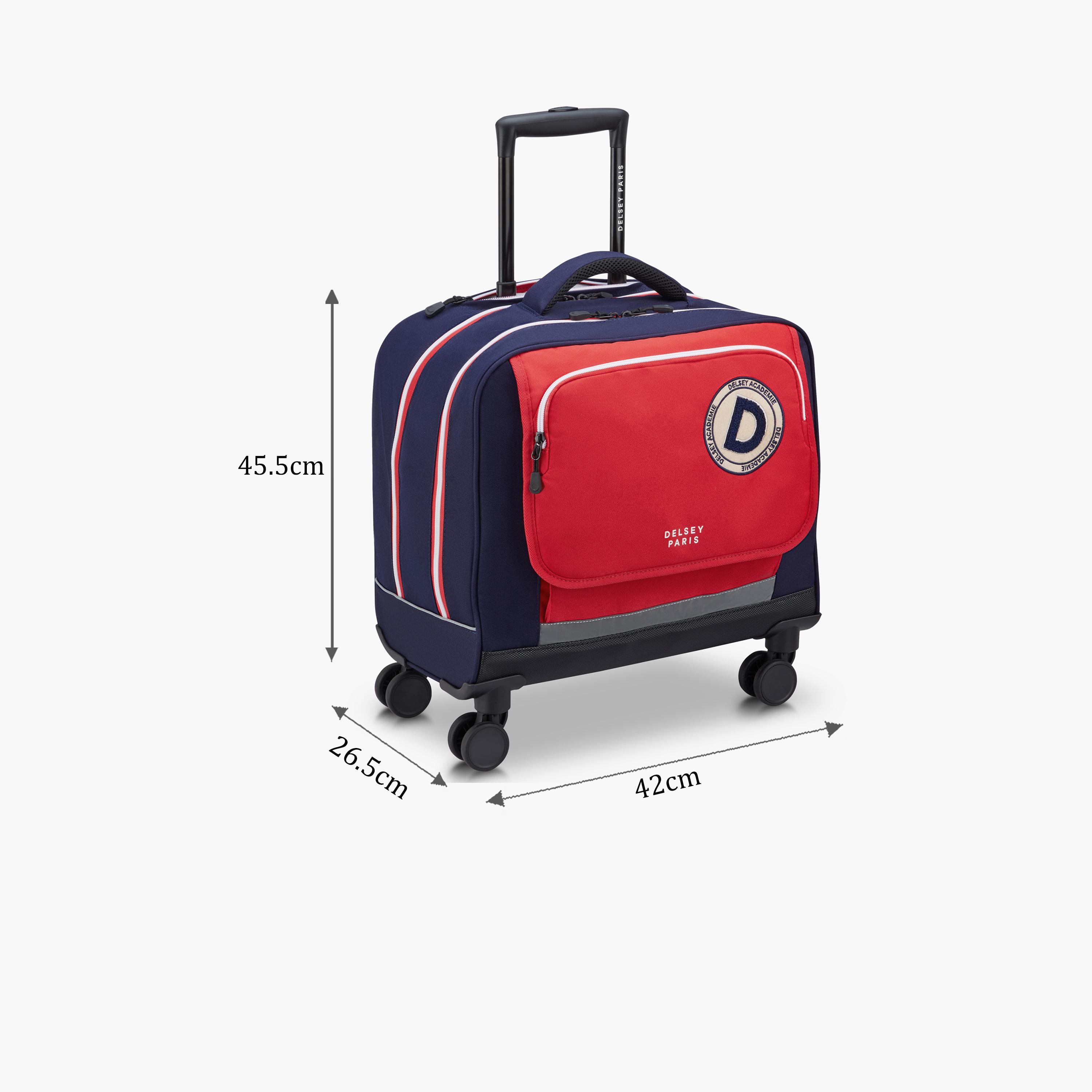 Delsey Paris Academie BTS Collection 2025 3-Piece Set Wheel School Bag, Lunch Bag, Pencil Case Blue Red-school-bagsandbackpacks-sets-image-2