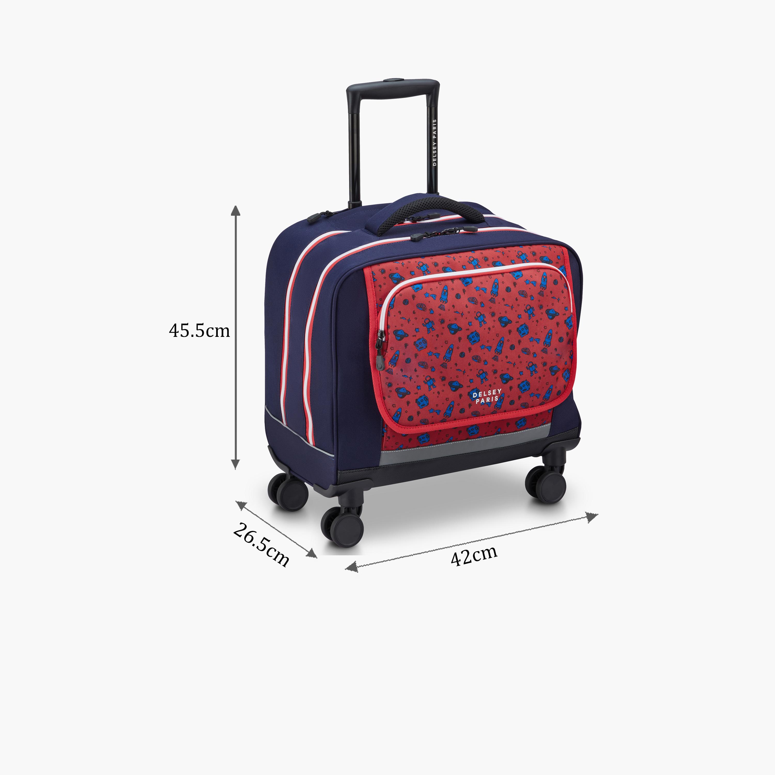 Delsey Paris Academie BTS Collection 2025 3-Piece Set Wheel School Bag, Lunch Bag, Pencil Case Blue Printing-school-bagsandbackpacks-sets-image-2