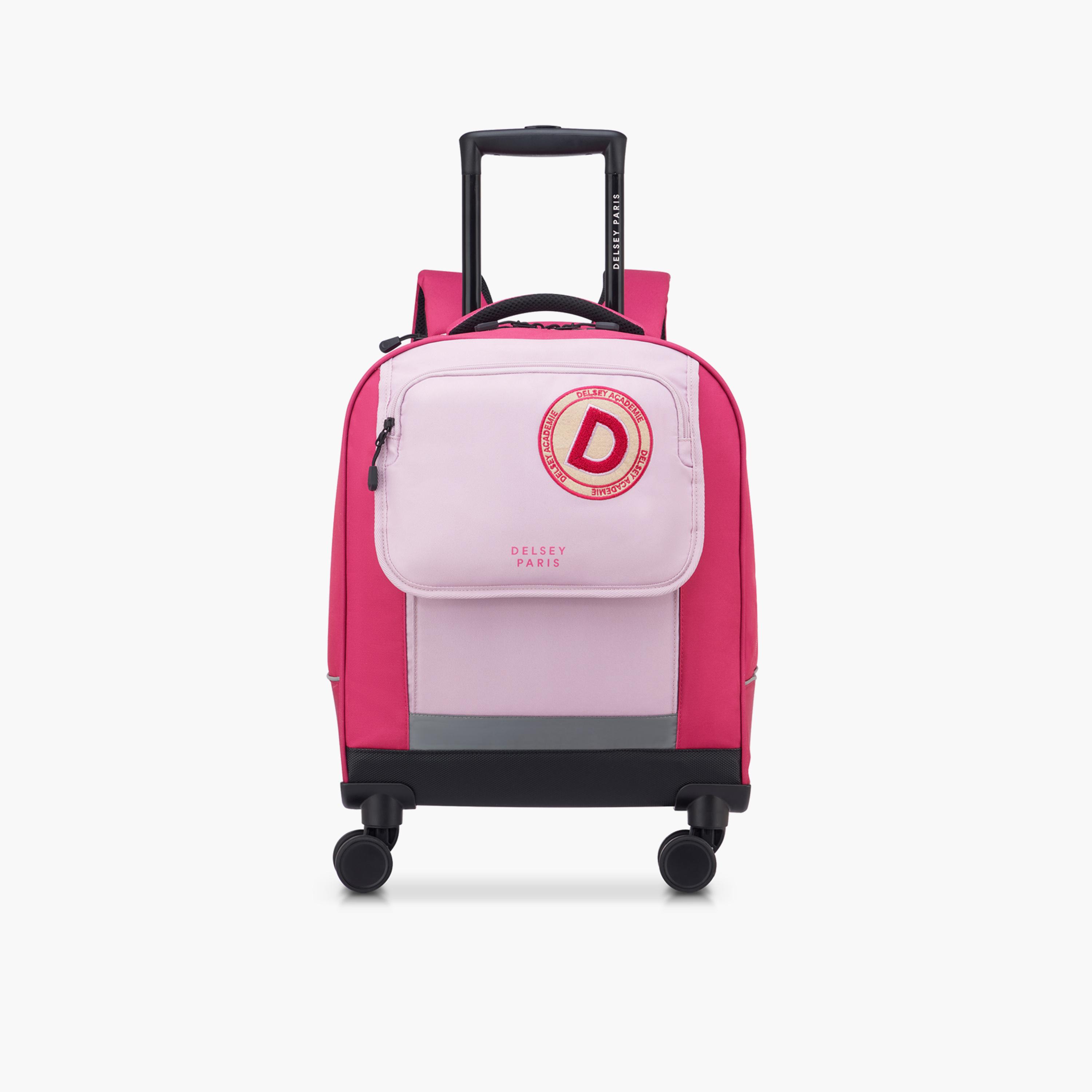 Delsey Paris Academie BTS Collection 4-Wheel Vertical Trolly حقيبة وردي-school-bagsandbackpacks-trolleybags-image-1