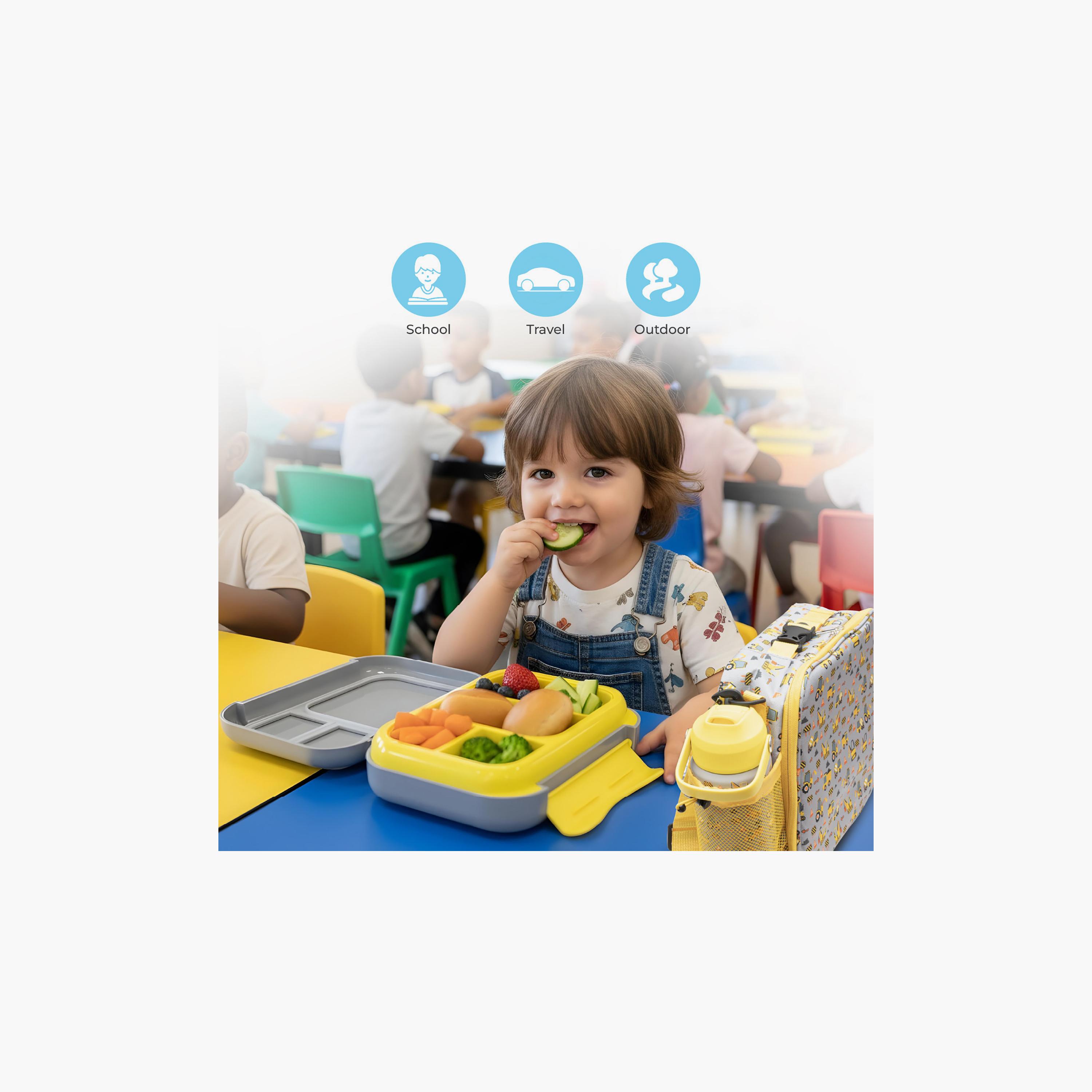 Moon 3-Piece Printed Lunch Box Set - Excavator-school-lunchessentials-sets-image-3