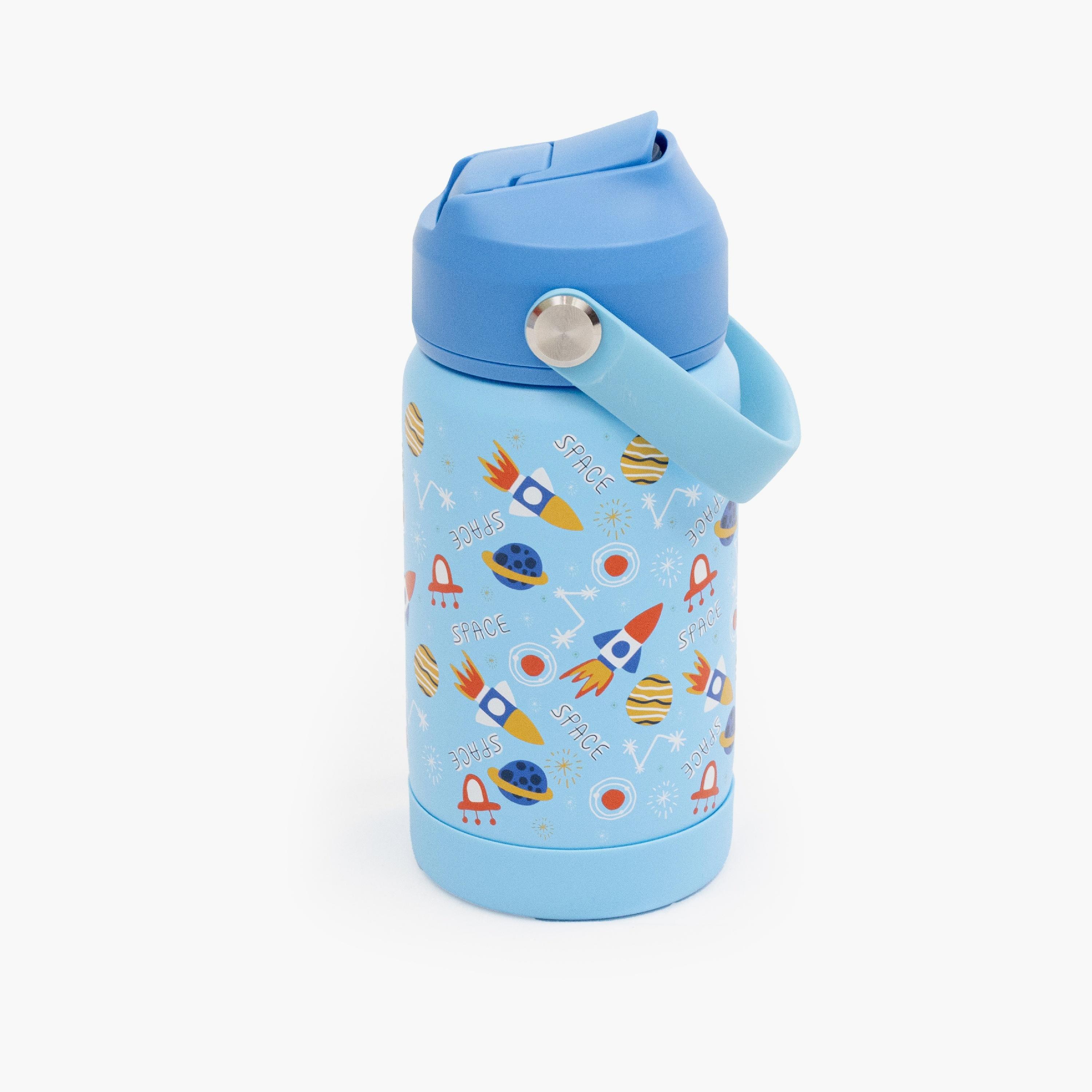 Moon Printed Insulated Water Bottle with Lunch Box - Space-school-lunchessentials-sets-image-7