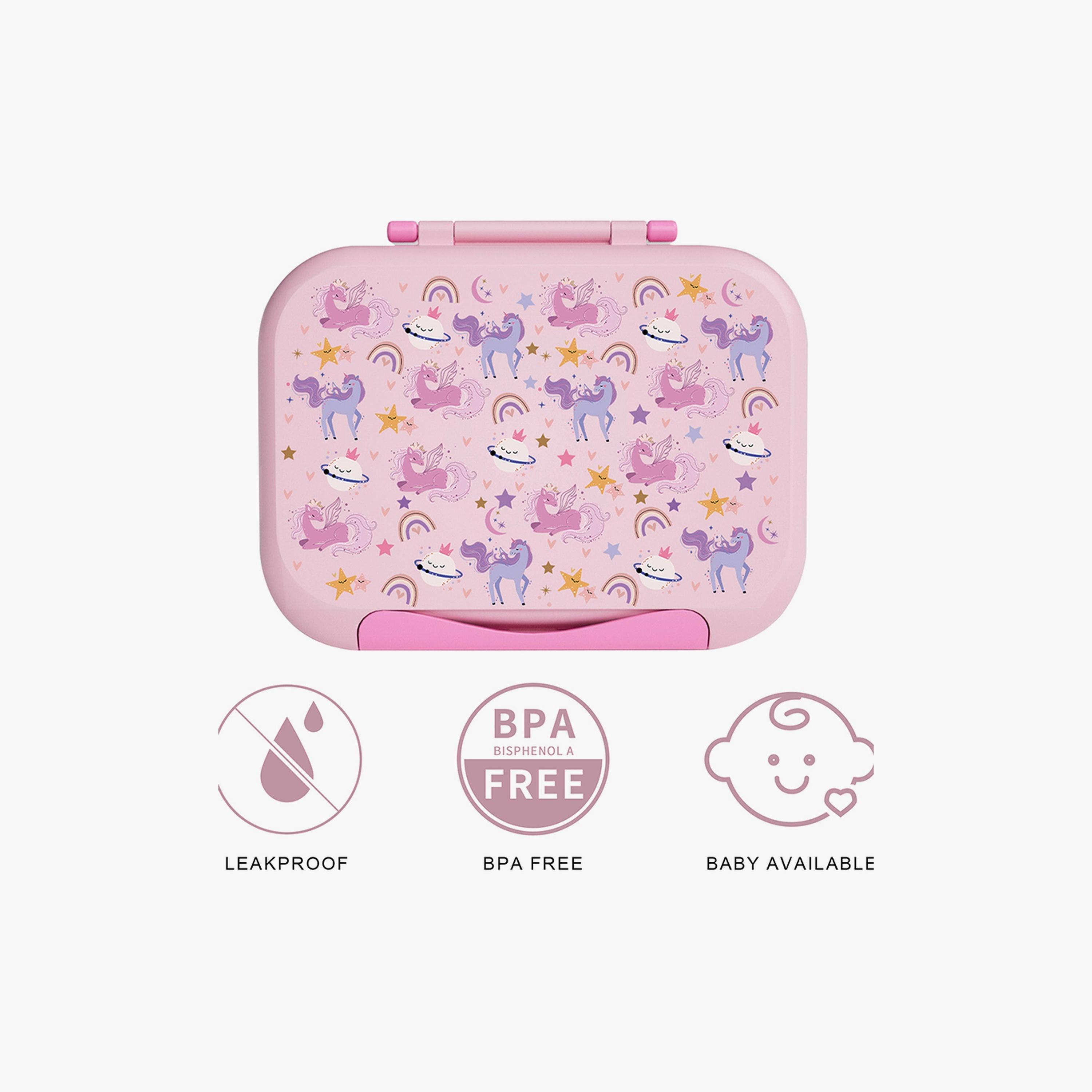 زجاجة مياه معزولة مطبوعة مع صندوق غداء من مون - يونيكورن-school-lunchessentials-sets-image-4