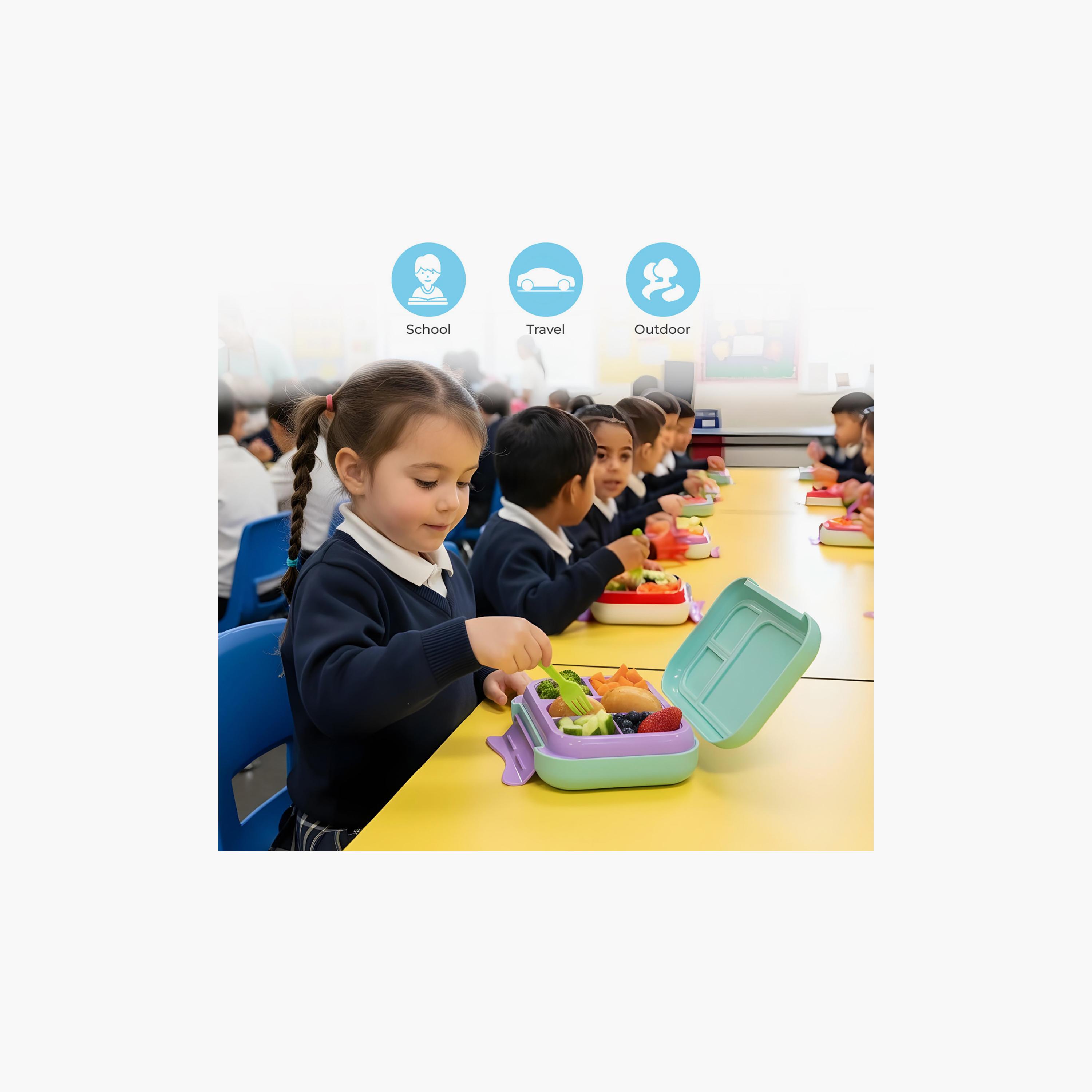 صندوق غداء مطبوع مقاوم للتسرب وآمن للاستخدام في الميكروويف من مون - حورية البحر-school-lunchessentials-lunchboxes-image-4