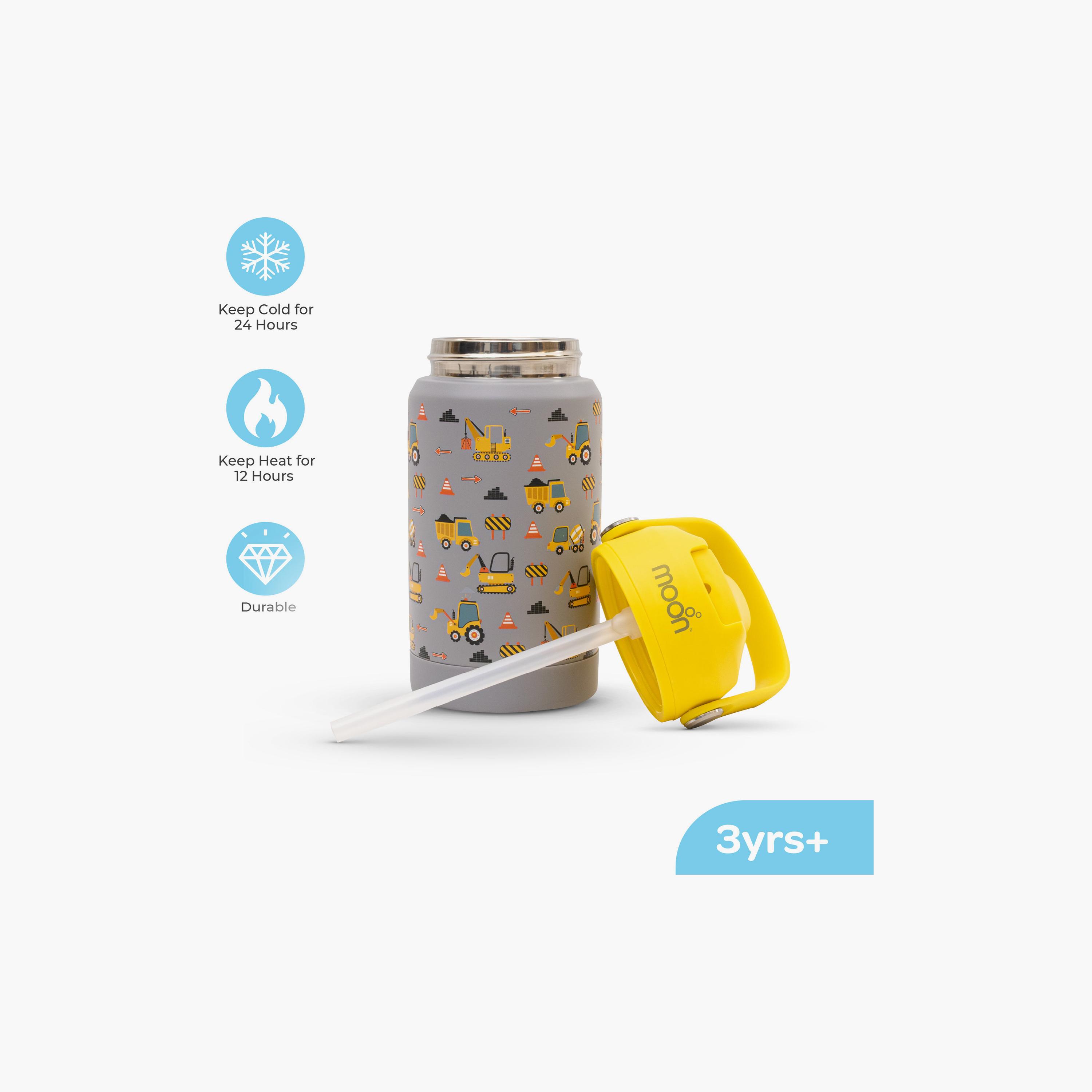 زجاجة مياه معزولة مطبوعة مقاومة للتسرب من مون - حفارة-school-waterbottles-image-2