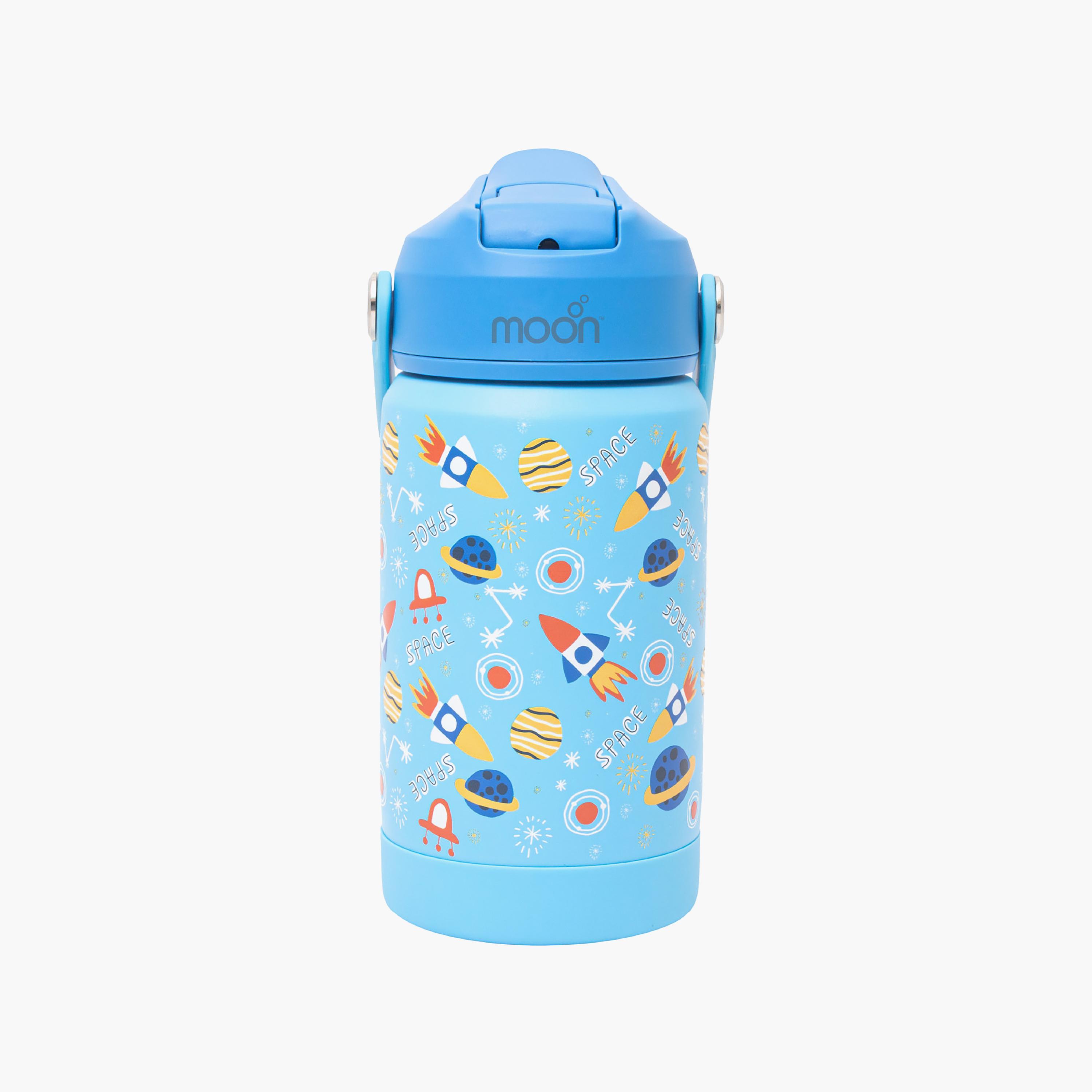 Moon Leak Proof Insulated Printed Water Bottle - Space-school-waterbottles-image-1