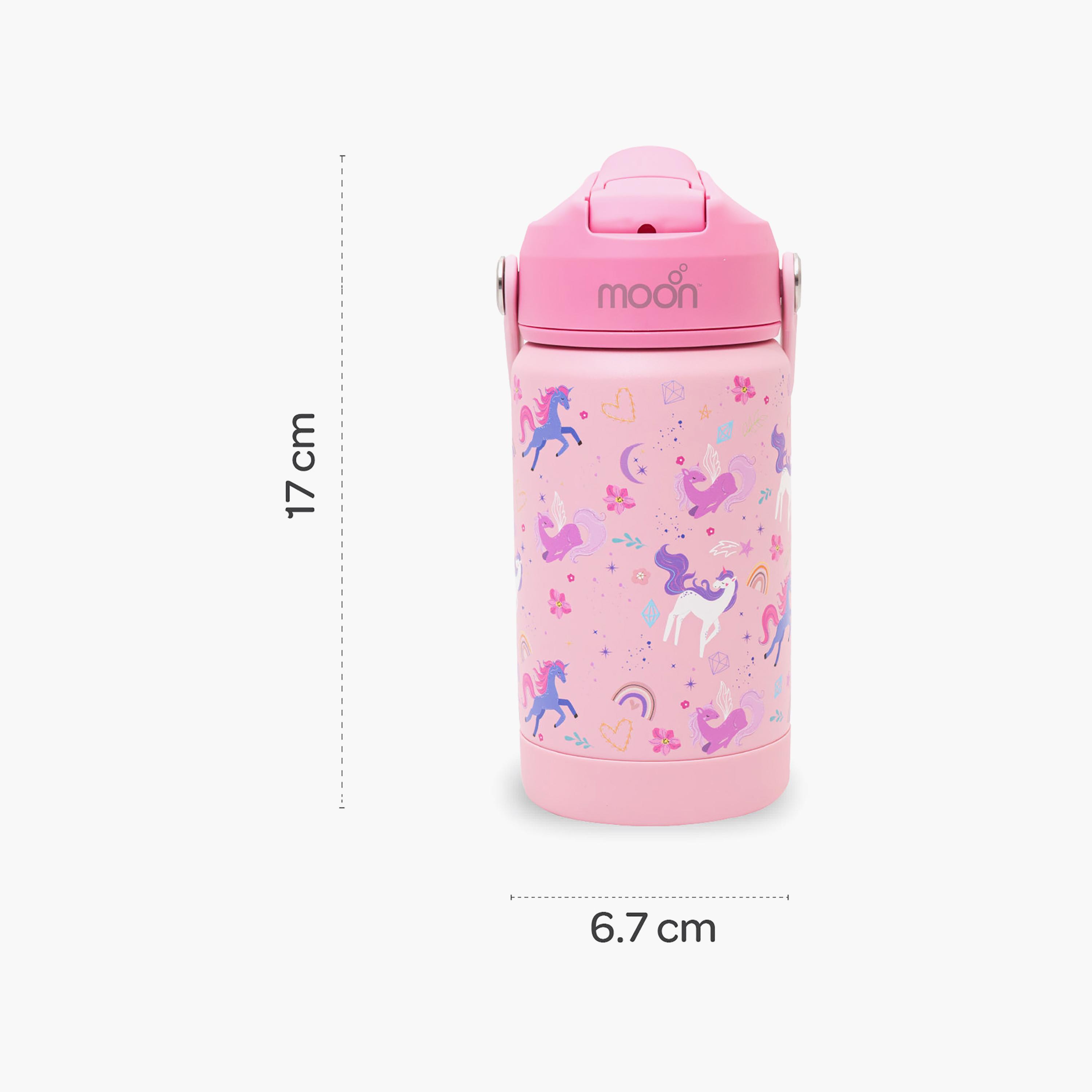 Moon Leak Proof Insulated Printed Water Bottle - Unicorn-school-waterbottles-image-7