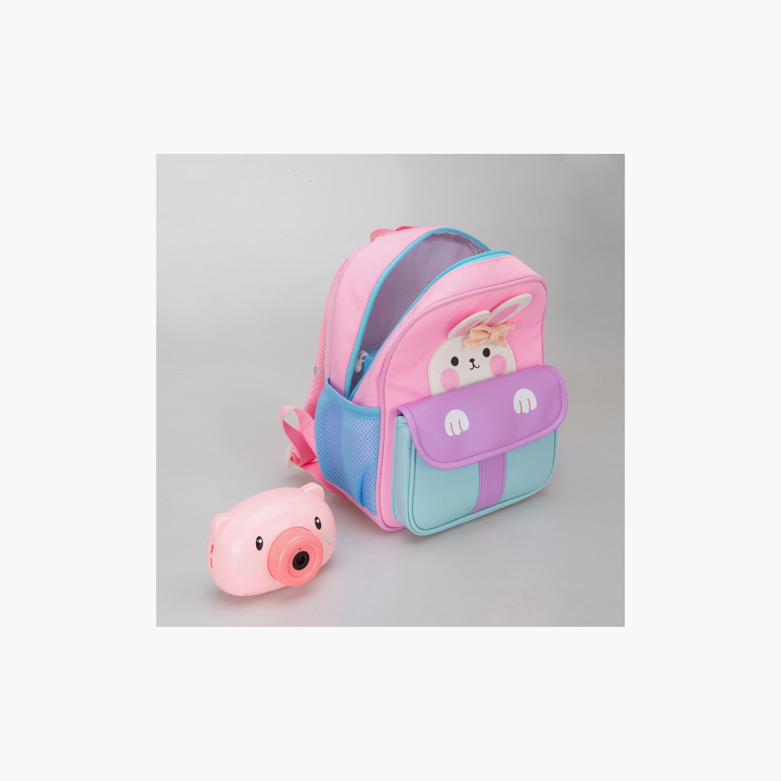 Moon 3D Design Comfy Backpack - Bunny - 12inch-school-bagsandbackpacks-backpacks-image-3