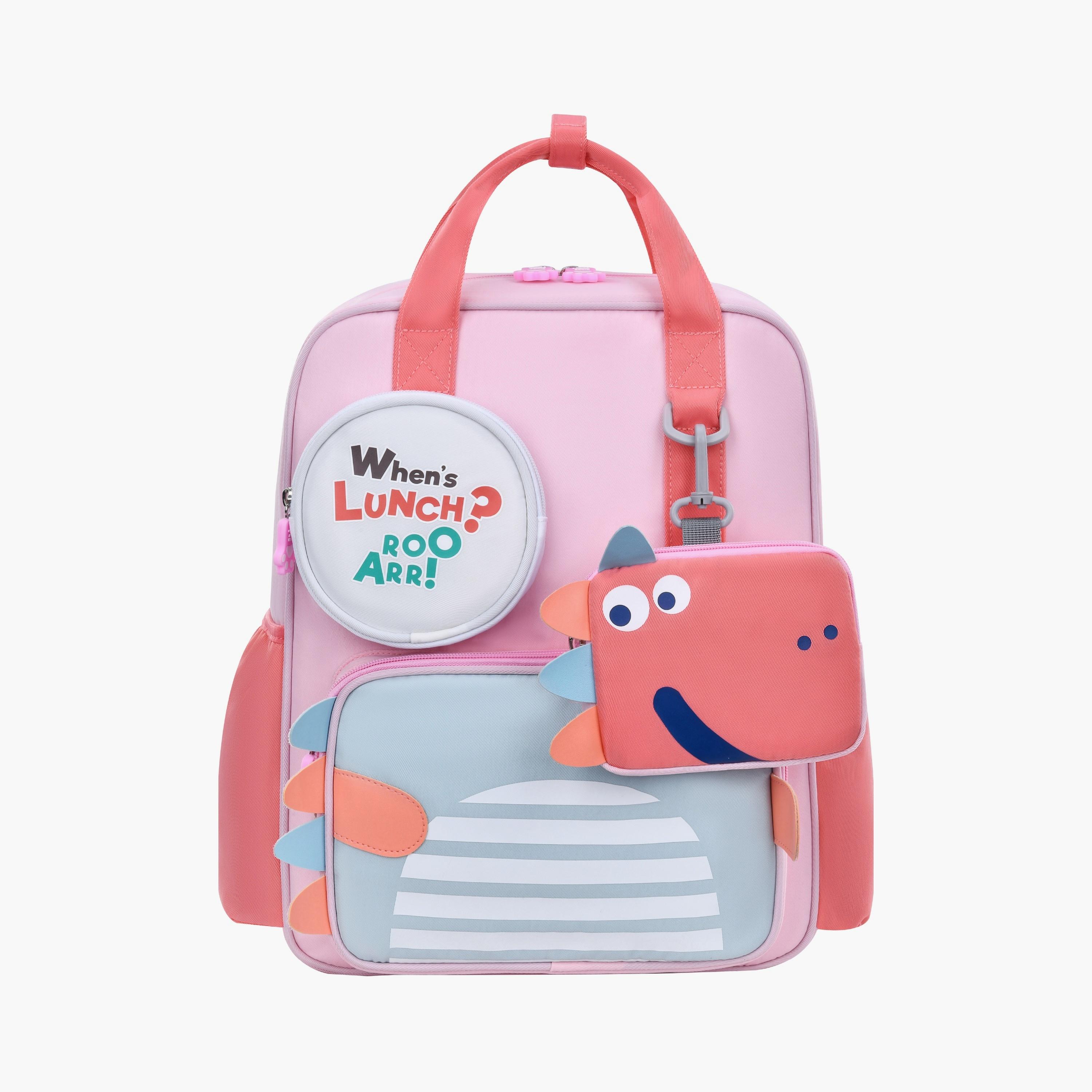 Moon 3D Design Comfy Backpack - Pink - 14inch-school-bagsandbackpacks-backpacks-image-1