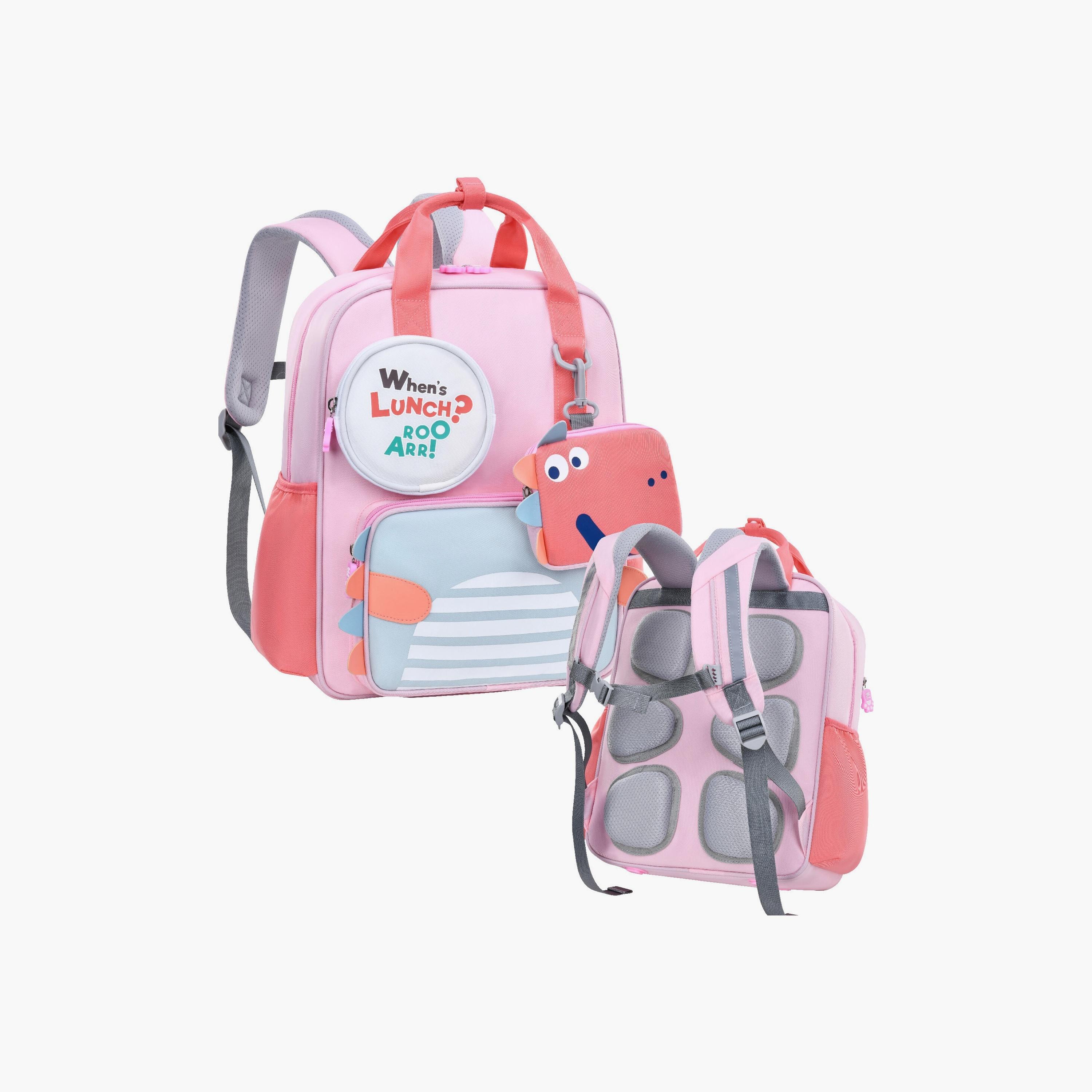 Moon 3D Design Comfy Backpack - Pink - 14inch-school-bagsandbackpacks-backpacks-image-2