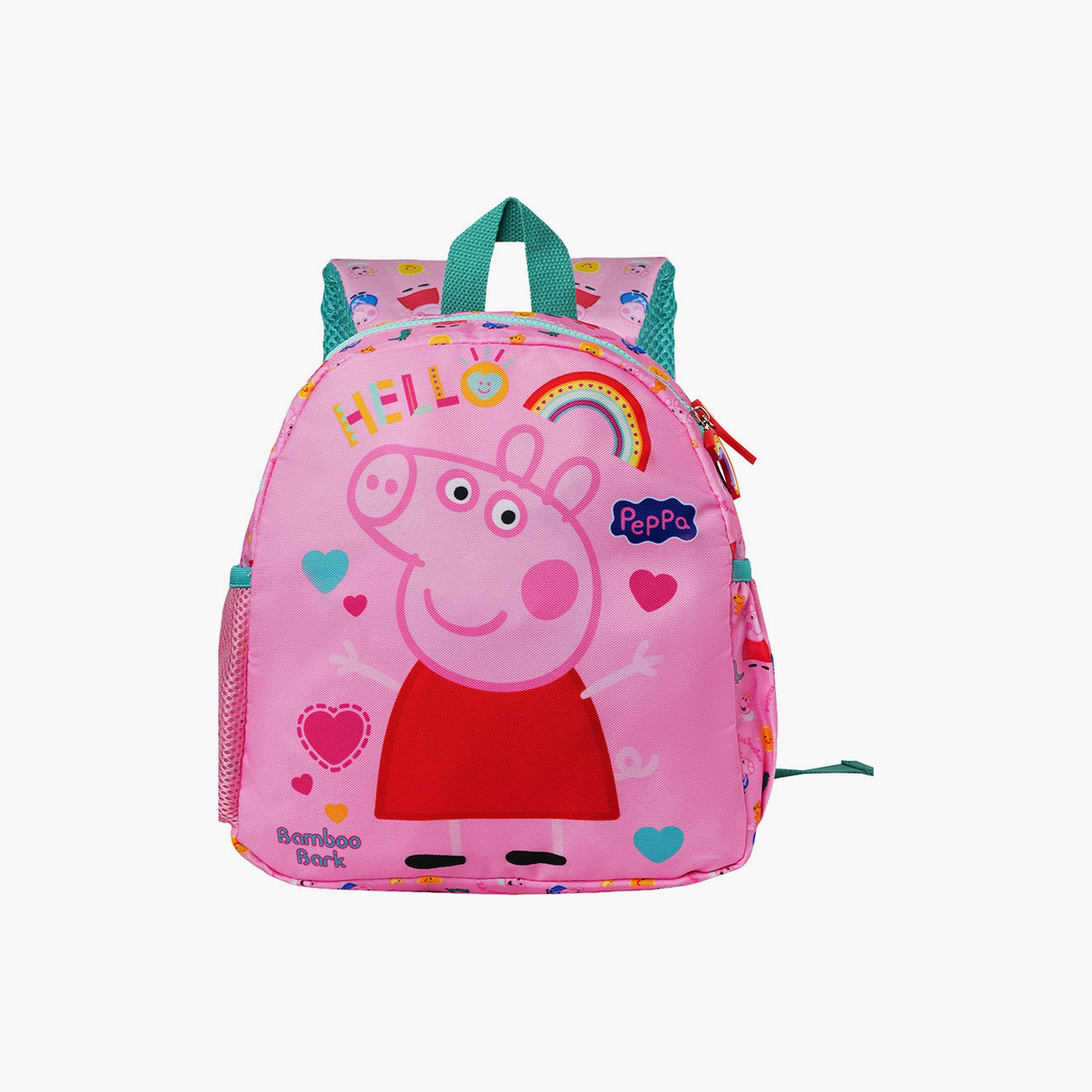 حقيبة ظهر خفيفة الوزن ومتينة بطبعة بيبا بيج من بامبو بارك - 12.21 بوصة-school-bagsandbackpacks-backpacks-image-1