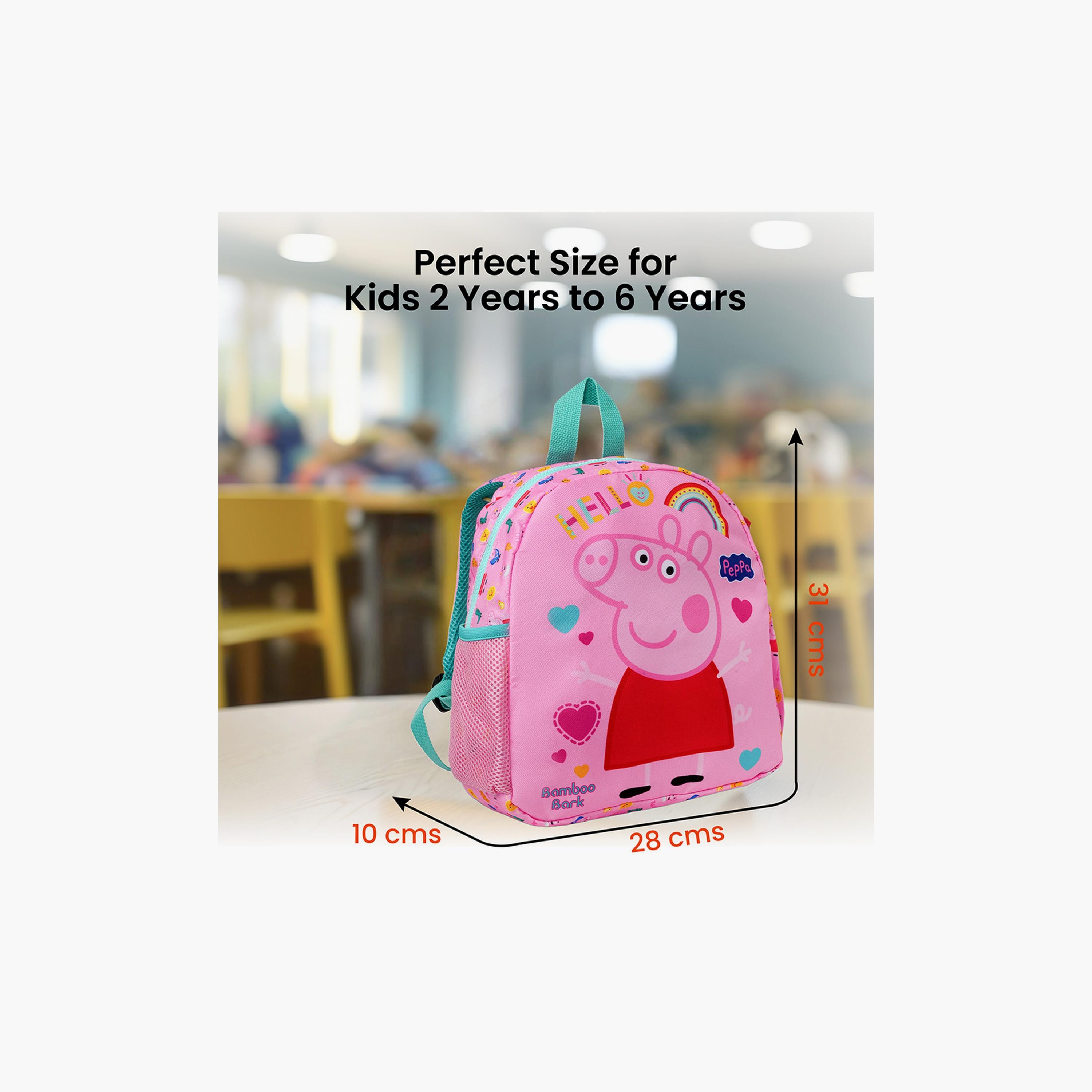 حقيبة ظهر خفيفة الوزن ومتينة بطبعة بيبا بيج من بامبو بارك - 12.21 بوصة-school-bagsandbackpacks-backpacks-image-4