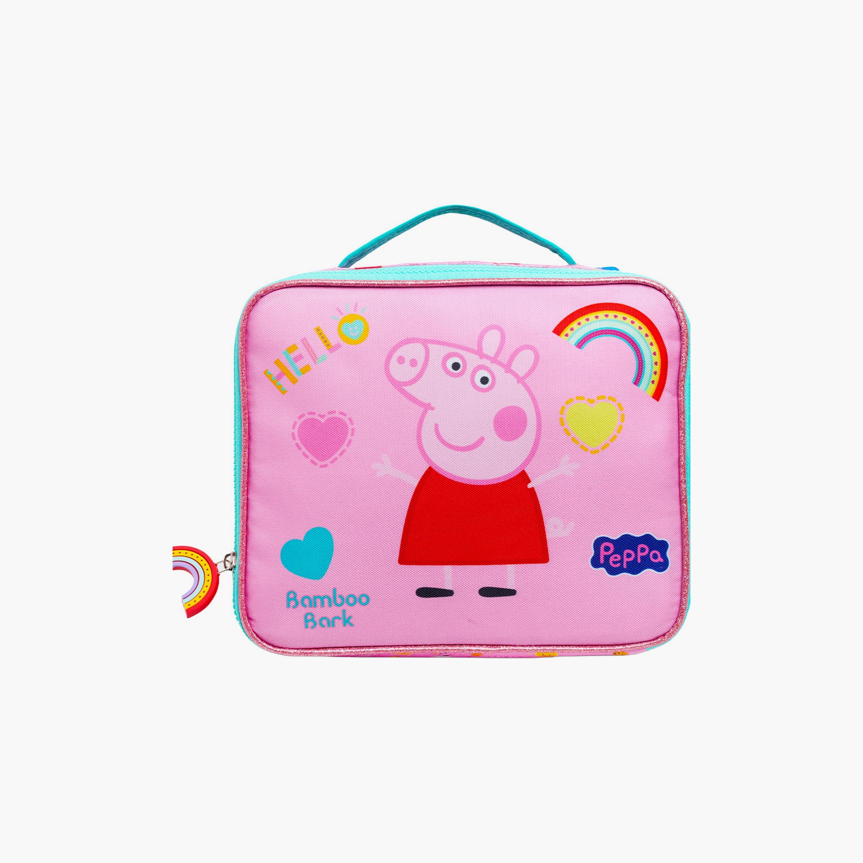 Bamboo Bark Peppa Pig Print Insulated Lunch Bag-school-lunchessentials-lunchbags-image-1