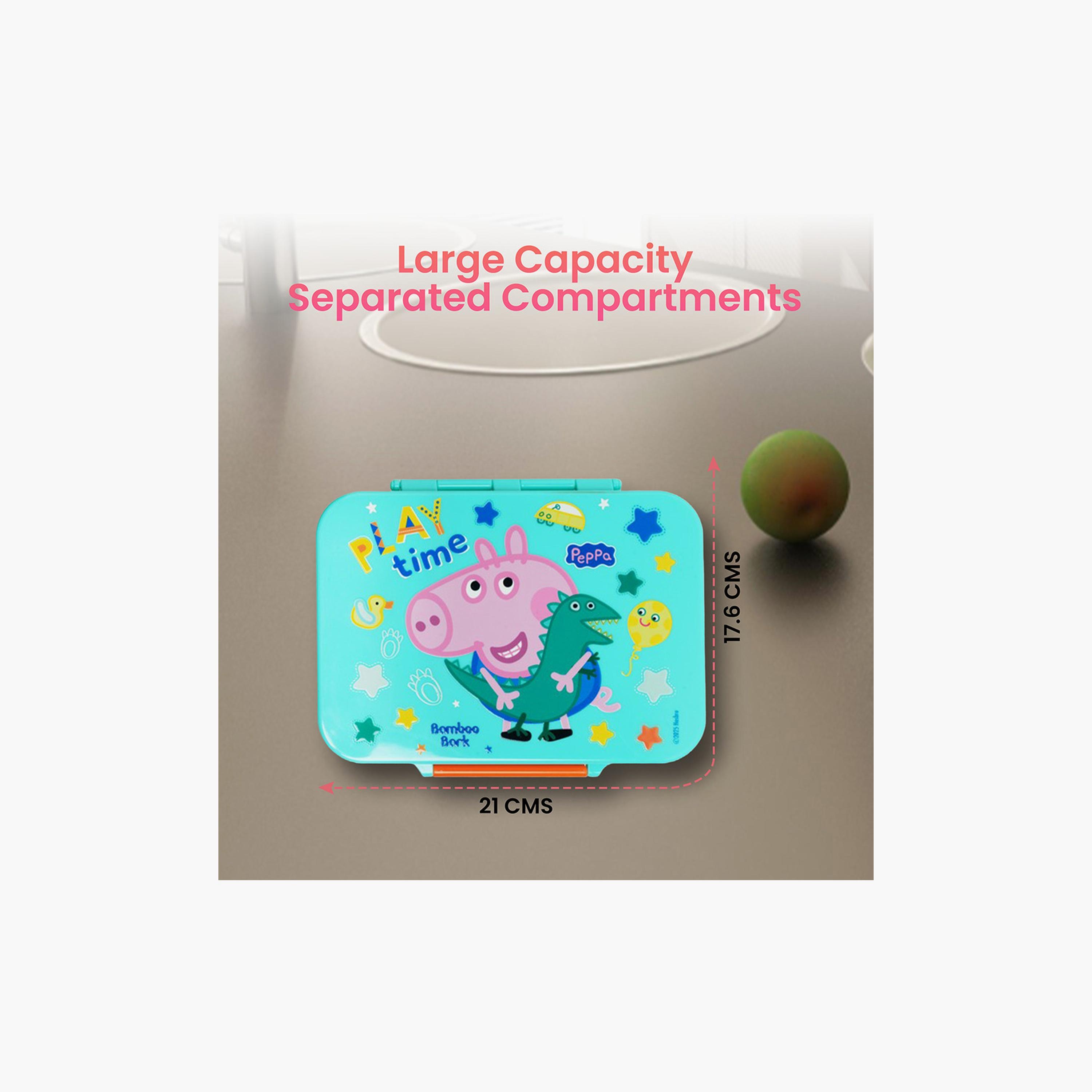 صندوق غداء معزول بطبعة جورج بيج من بامبو بارك - 800 مل-school-lunchessentials-lunchboxes-image-3
