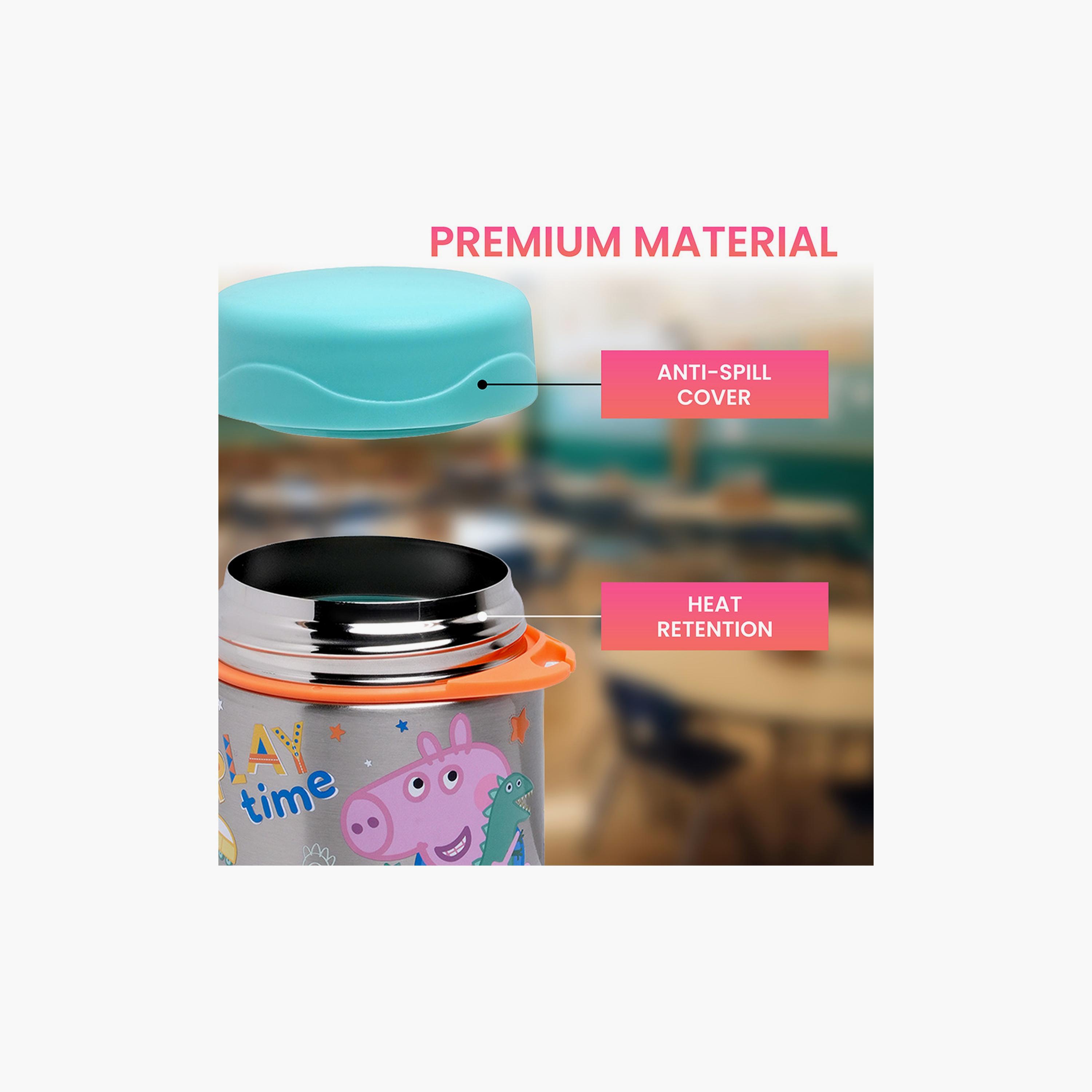 وعاء طعام معزول بطبعة جورج بيج مع ملعقة من بامبو بارك - 350 مل-school-lunchessentials-lunchboxes-image-2
