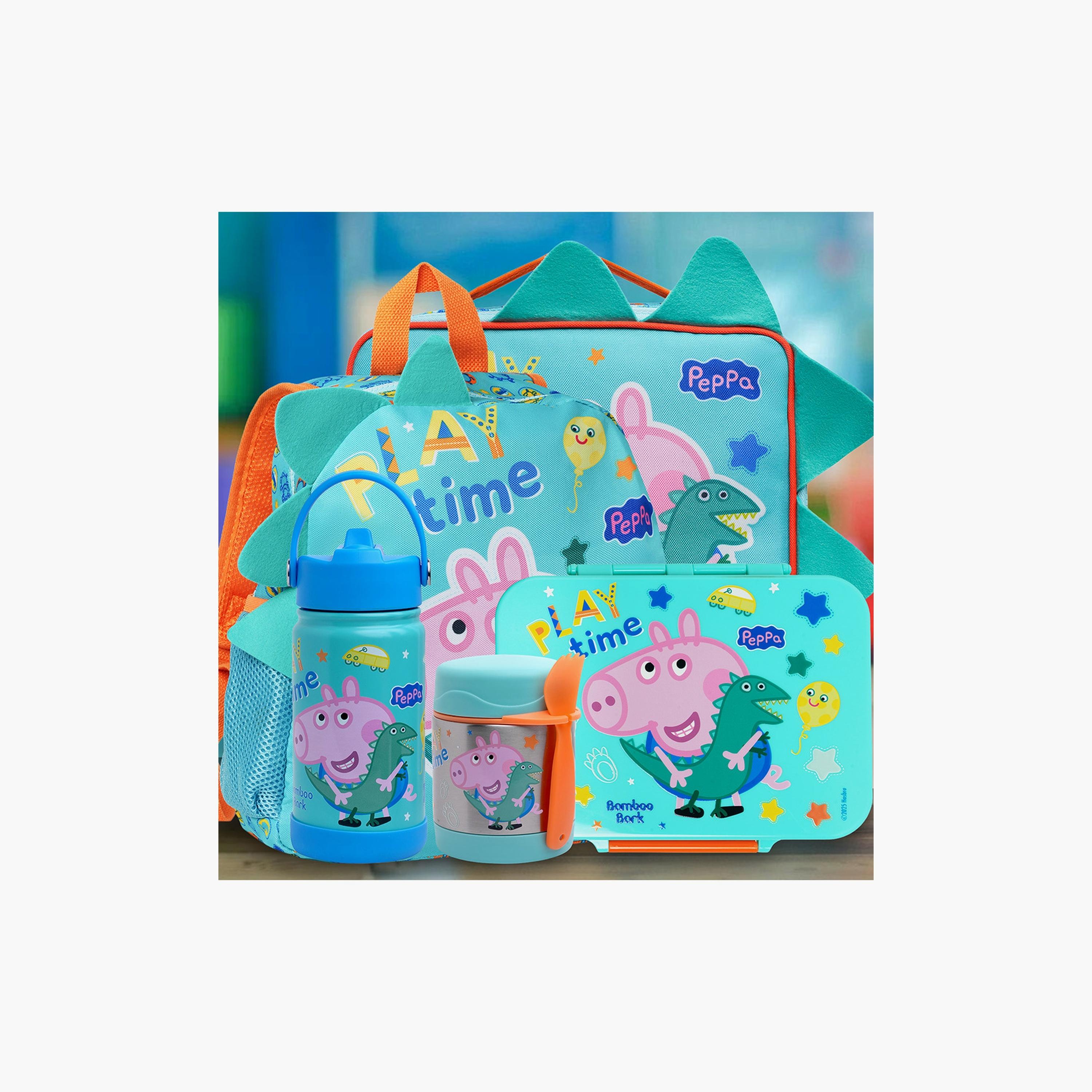 وعاء طعام معزول بطبعة جورج بيج مع ملعقة من بامبو بارك - 350 مل-school-lunchessentials-lunchboxes-image-4