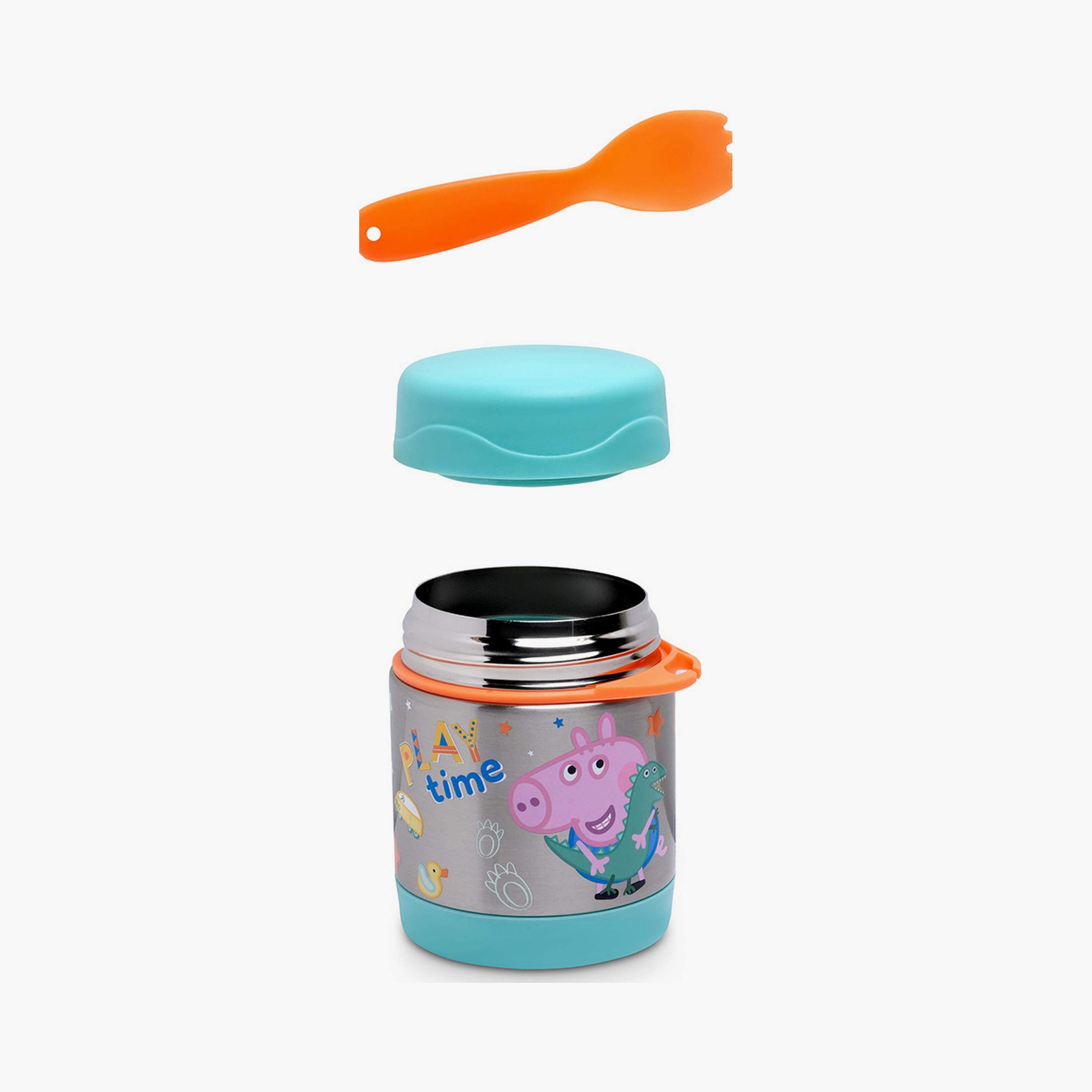 وعاء طعام معزول بطبعة جورج بيج مع ملعقة من بامبو بارك - 350 مل-school-lunchessentials-lunchboxes-image-5