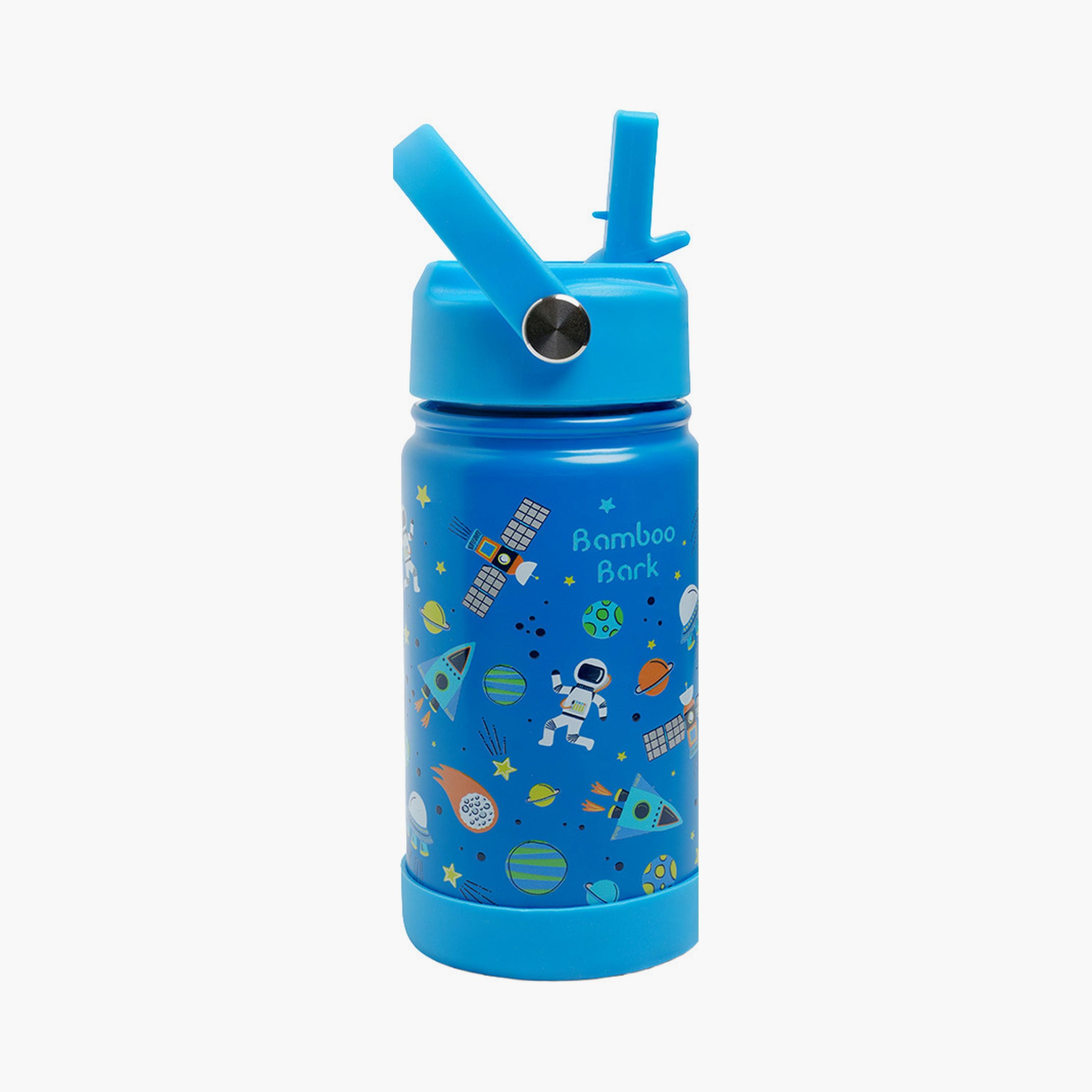 زجاجة مياه معزولة بطبعة فلكية مزودة بماصة ومقبض من بامبو بارك - 350 مل-school-waterbottles-image-1