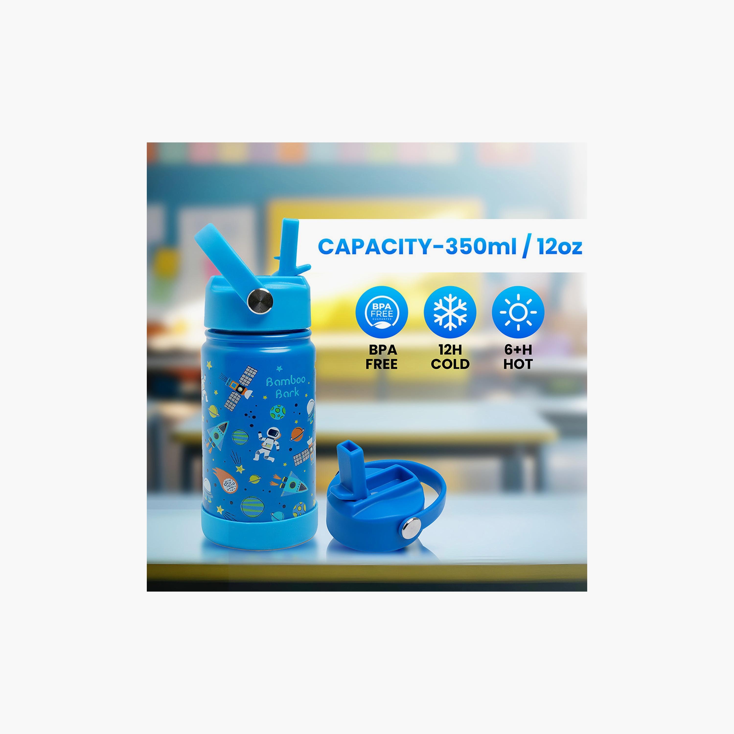 زجاجة مياه معزولة بطبعة فلكية مزودة بماصة ومقبض من بامبو بارك - 350 مل-school-waterbottles-image-3