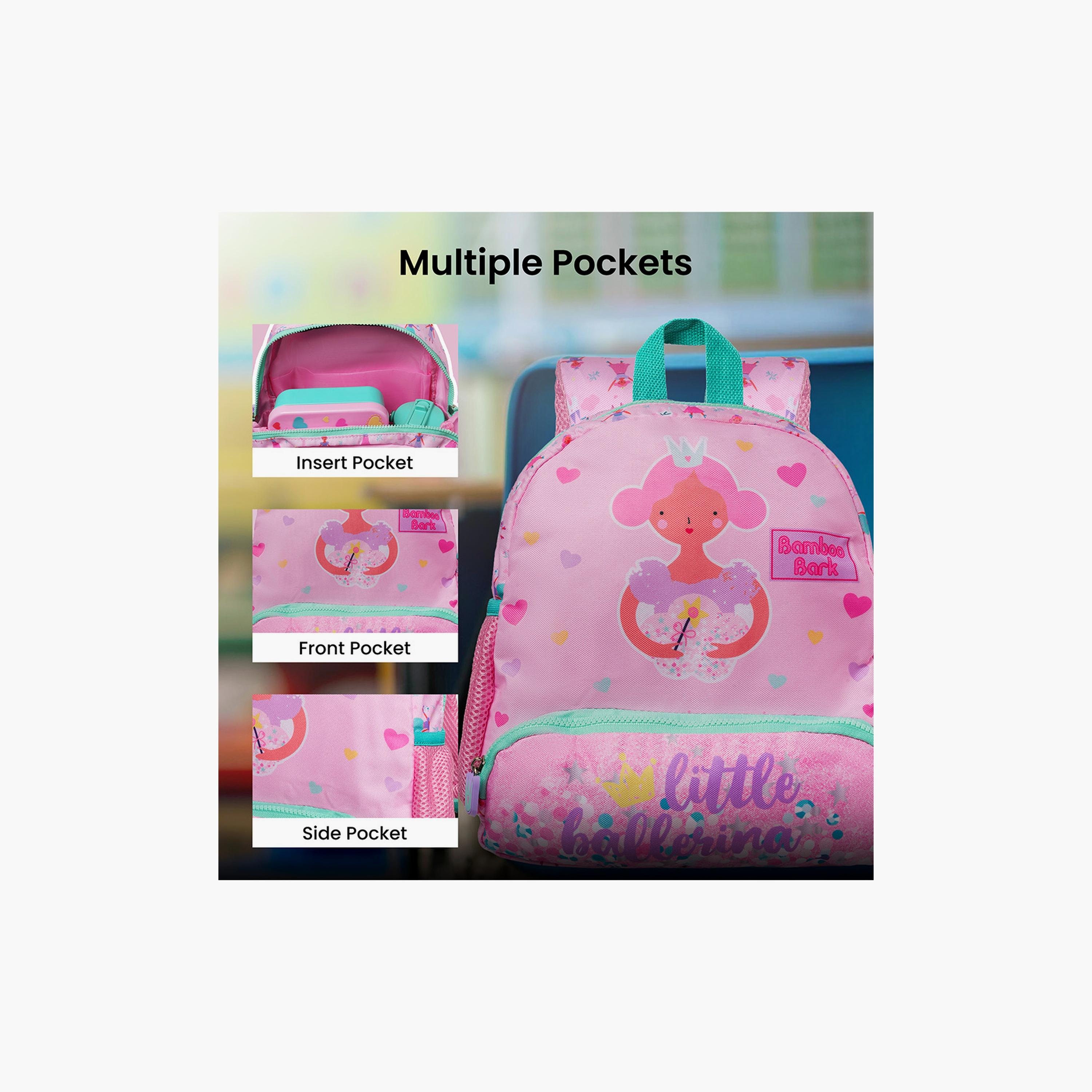حقيبة ظهر مطبوعة بقلعة راقصة باليه صغيرة من بامبو بارك - 12.21 بوصة-school-bagsandbackpacks-backpacks-image-4