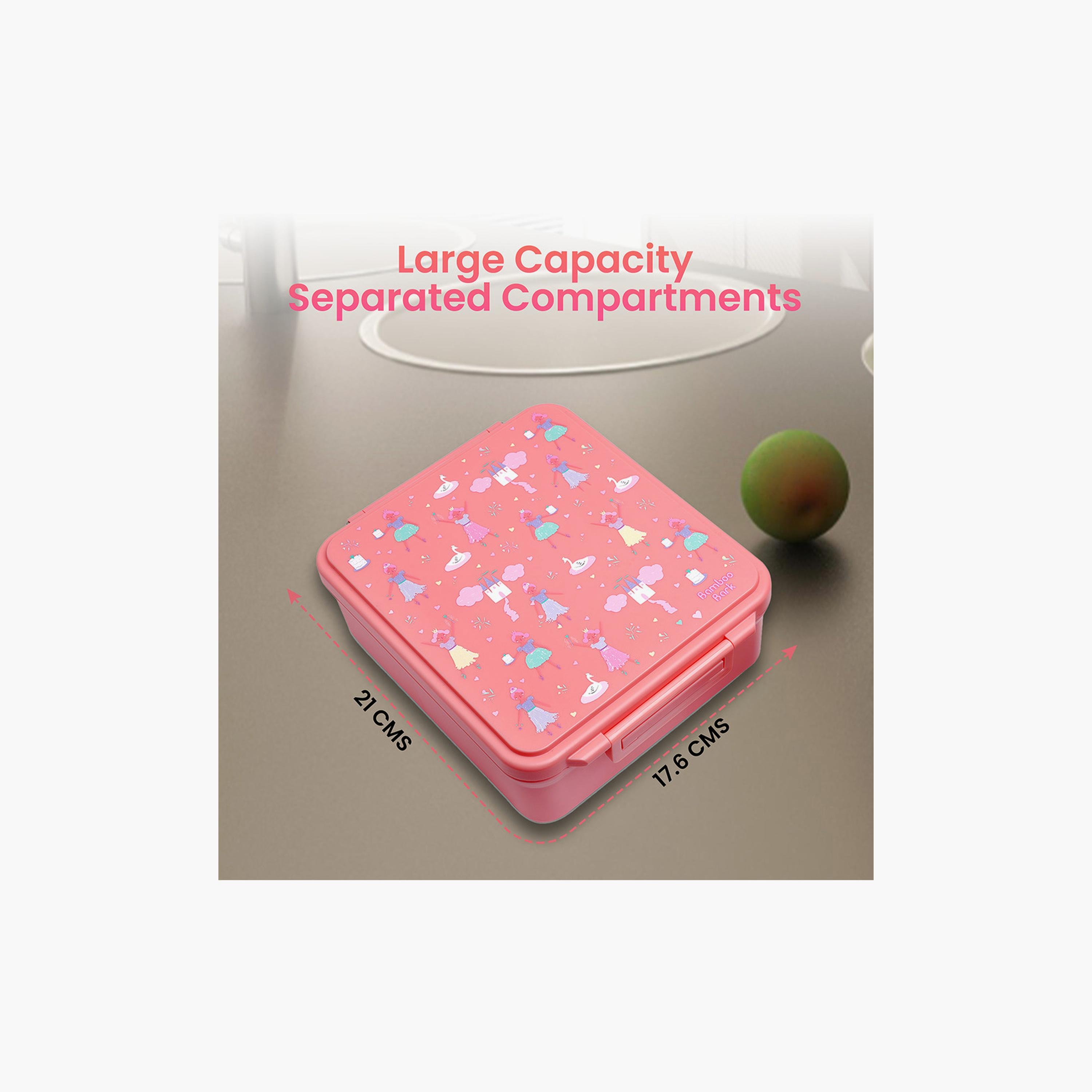 صندوق غداء معزول بطبعة قلعة راقصة الباليه الصغيرة مع وعاء طعام من بامبو بارك - 1400 مل-school-lunchessentials-lunchboxes-image-3