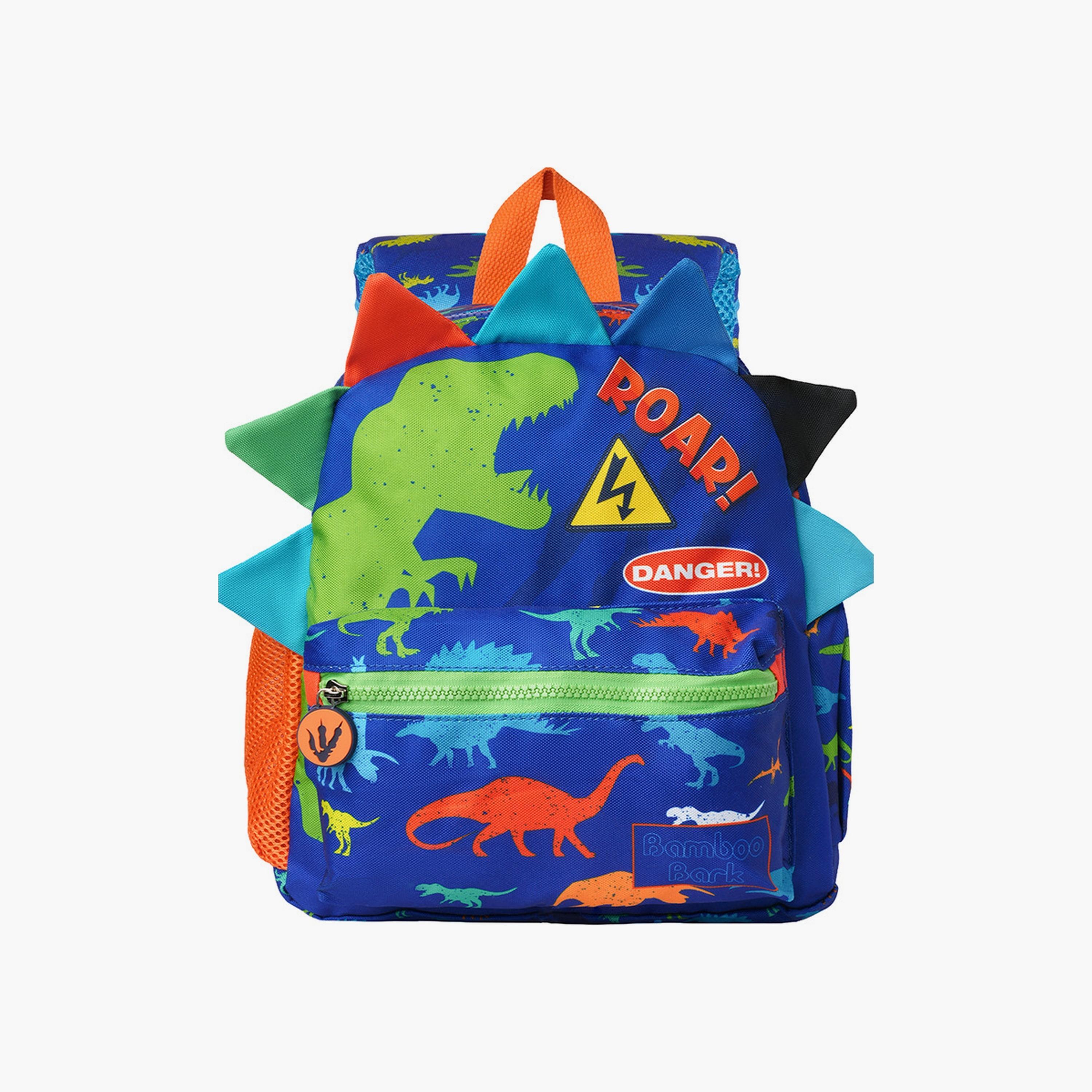 Bamboo Bark Dinosaur Print Backpack with Adjustable Straps - 12.21inch-school-bagsandbackpacks-backpacks-image-1