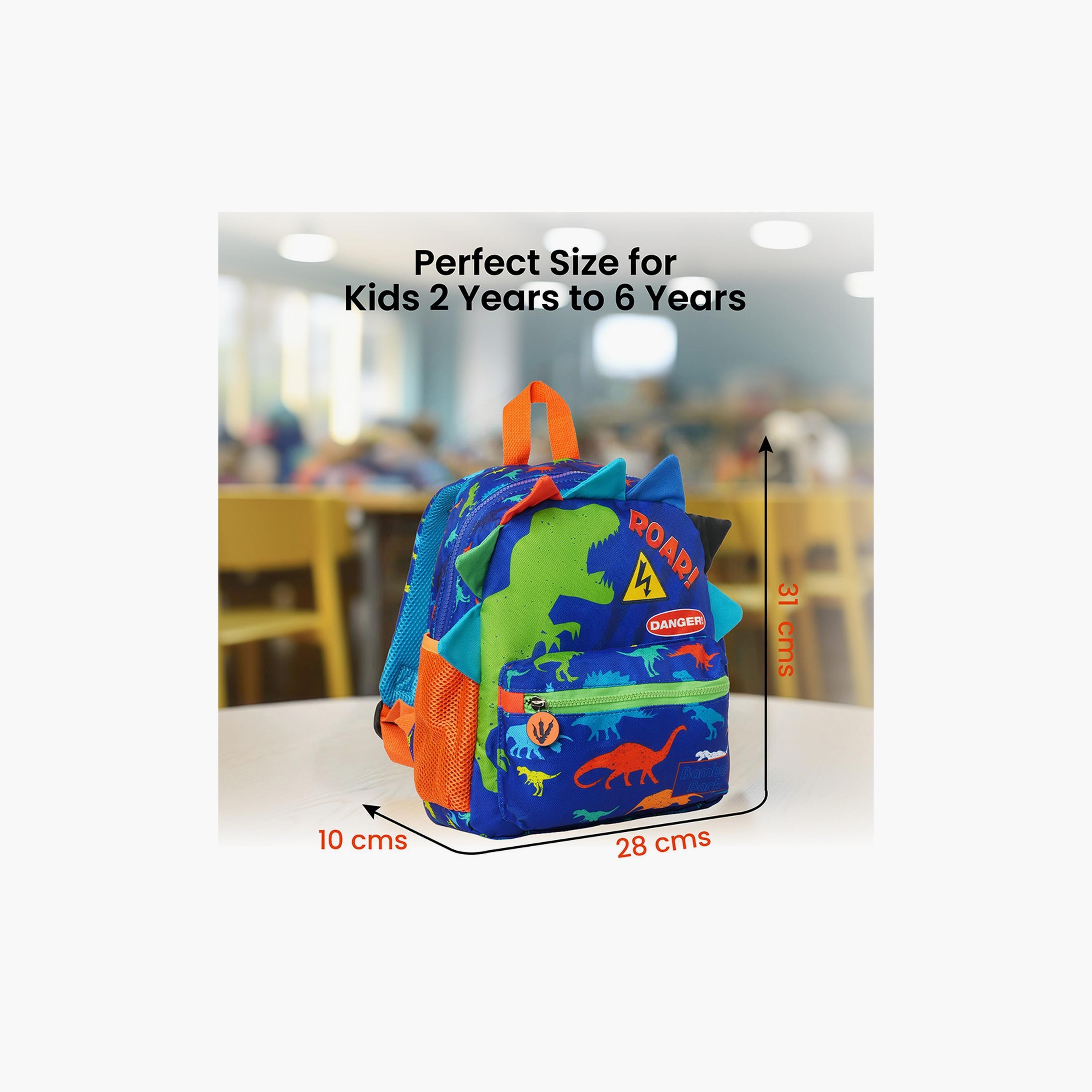 Bamboo Bark Dinosaur Print Backpack with Adjustable Straps - 12.21inch-school-bagsandbackpacks-backpacks-image-4