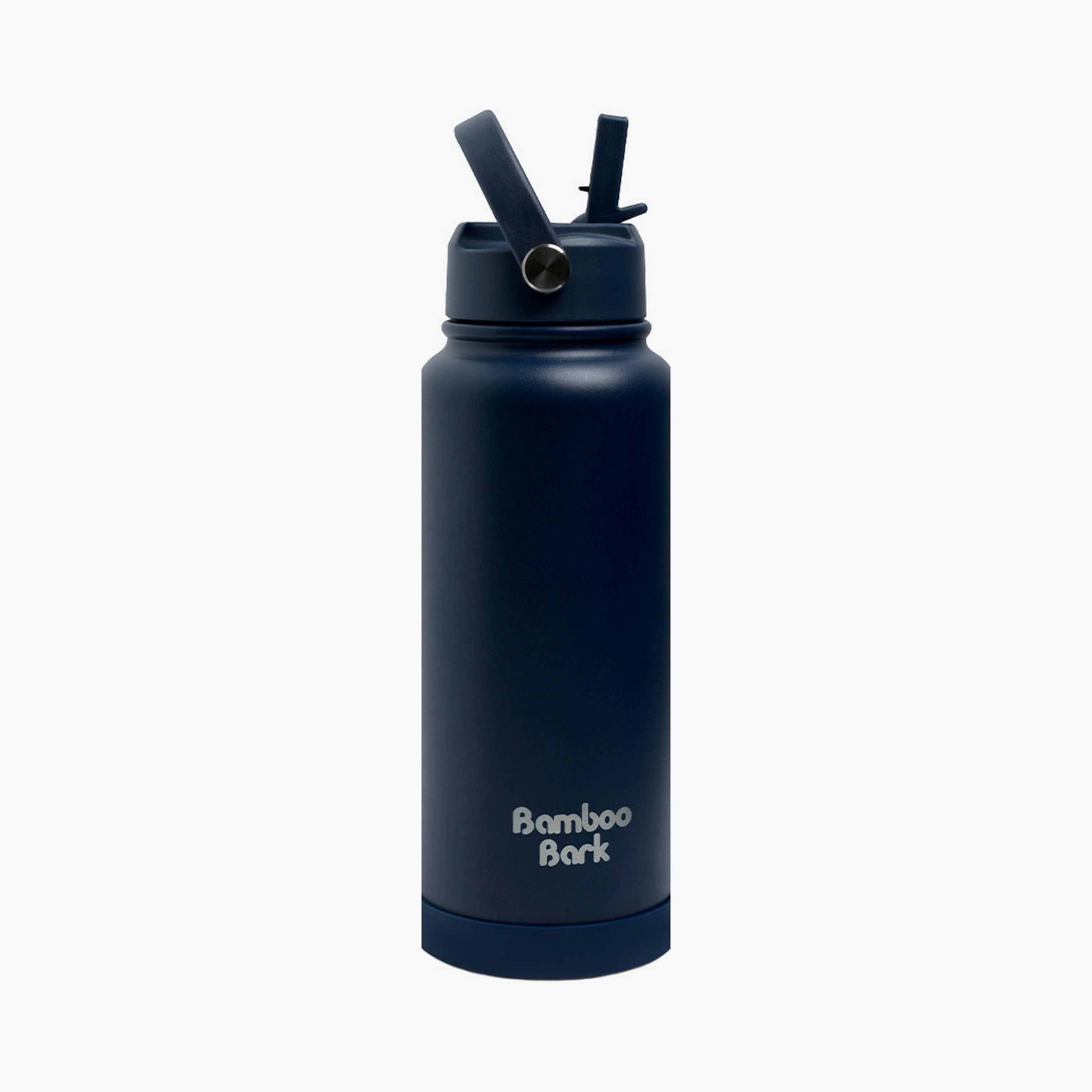 Bamboo Bark Insulated Water Bottle with Sipper Lid - 1000ml-school-waterbottles-image-16