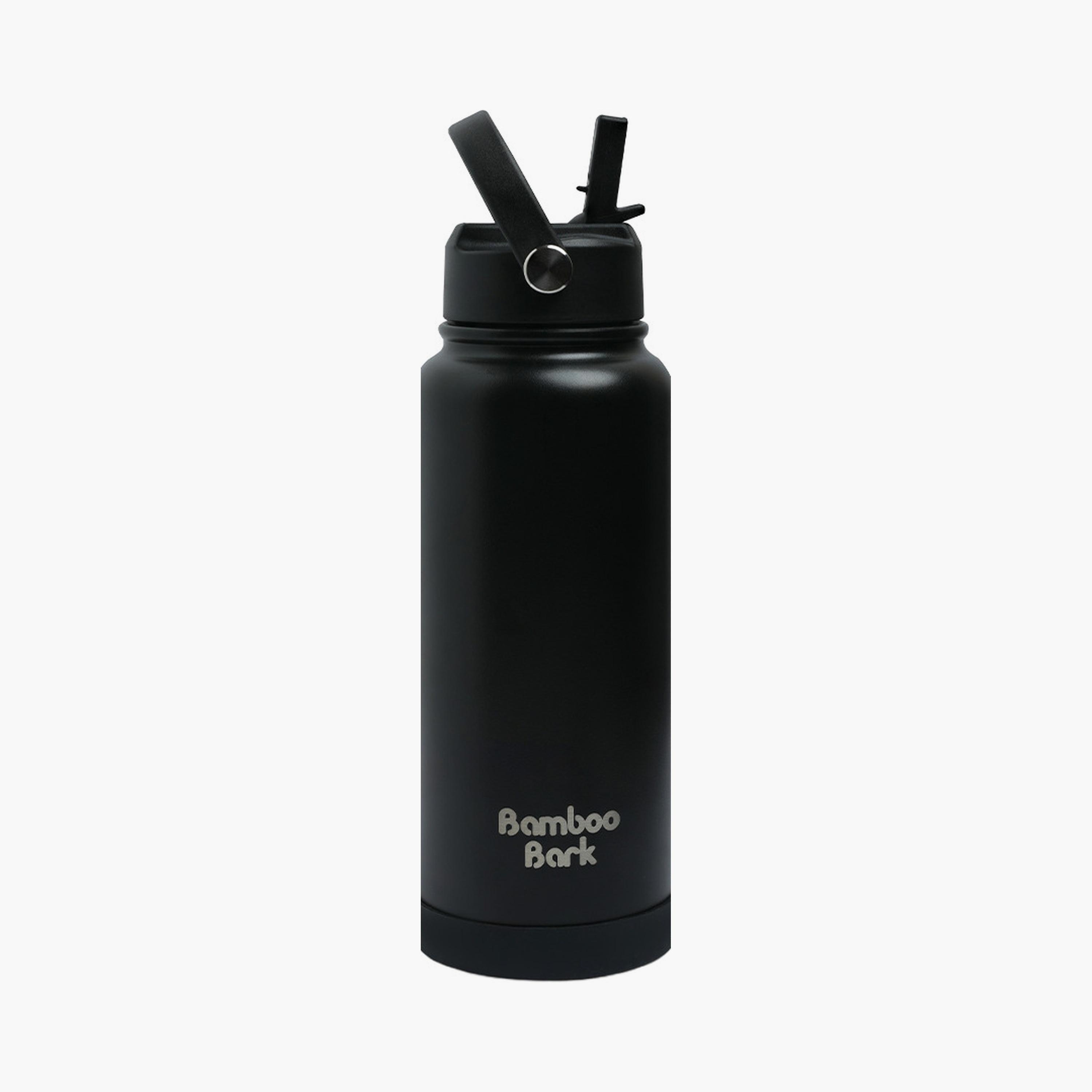 Bamboo Bark Insulated Water Bottle with Sipper Lid - 1000ml-school-waterbottles-image-6