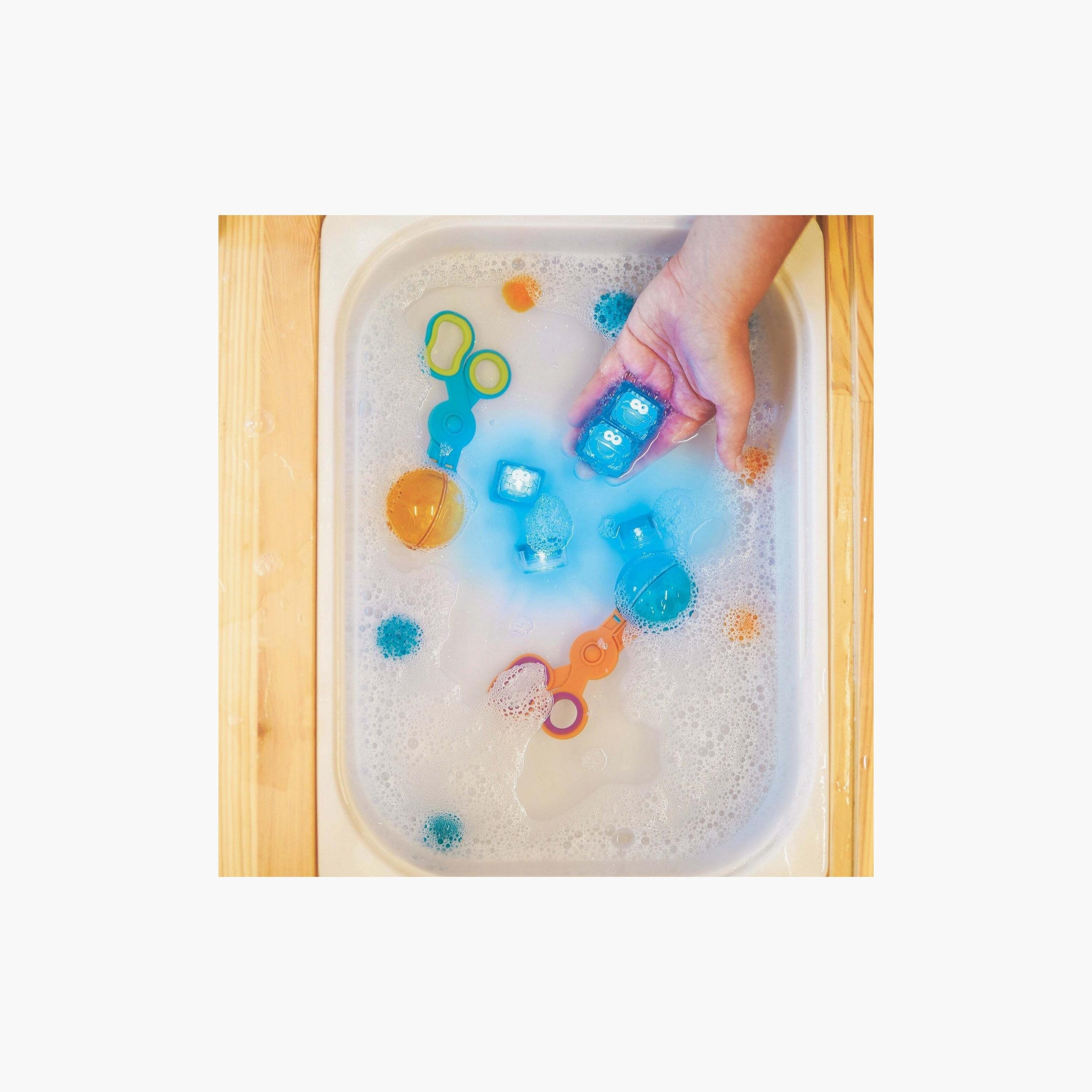 مكعبات مضيئة للاستحمام سيسمي ستريت 4 قطع من جلو بالز-toys-babyandtoddlertoys-bathtoys-image-4