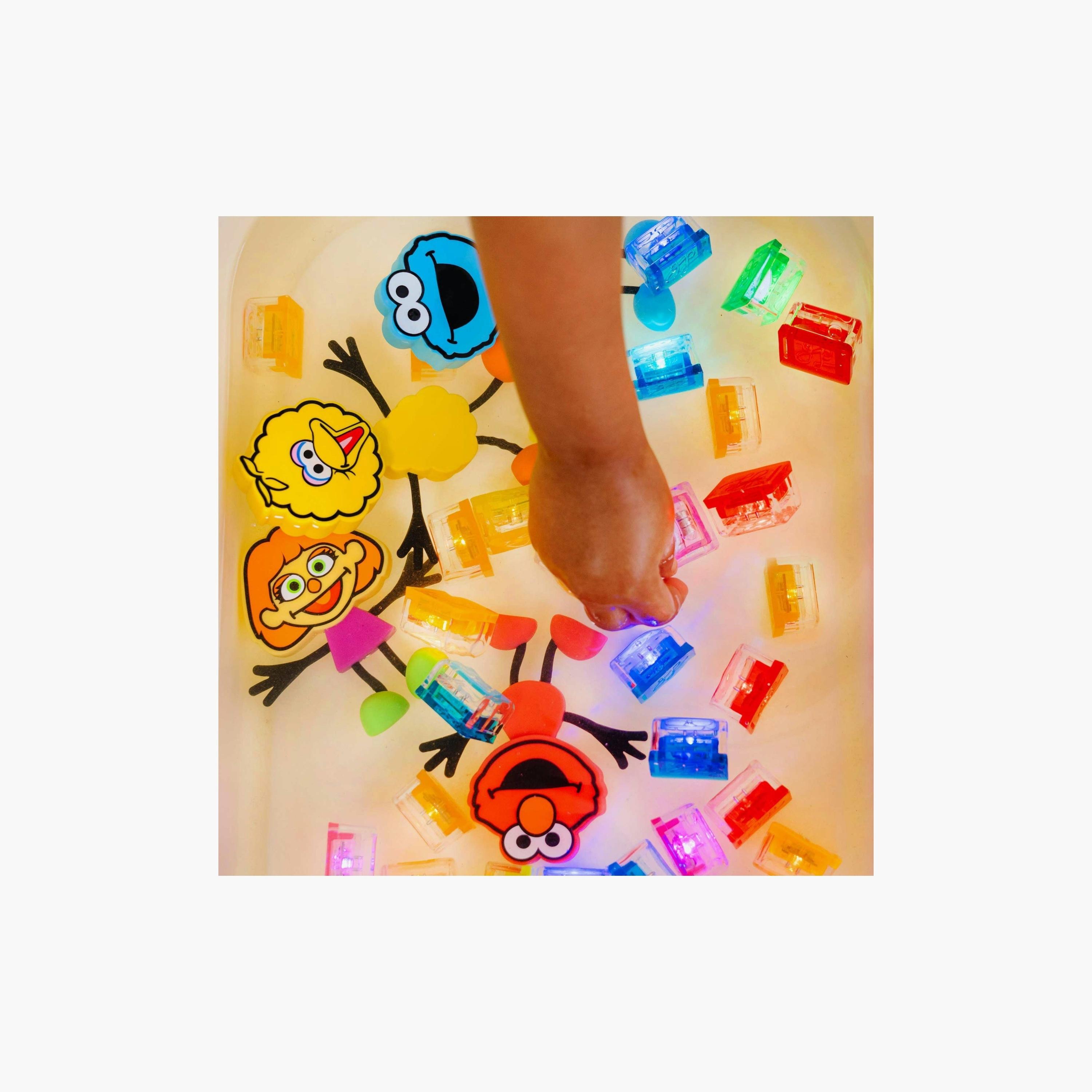 مكعبات مضيئة للاستحمام سيسمي ستريت 4 قطع من جلو بالز-toys-babyandtoddlertoys-bathtoys-image-8