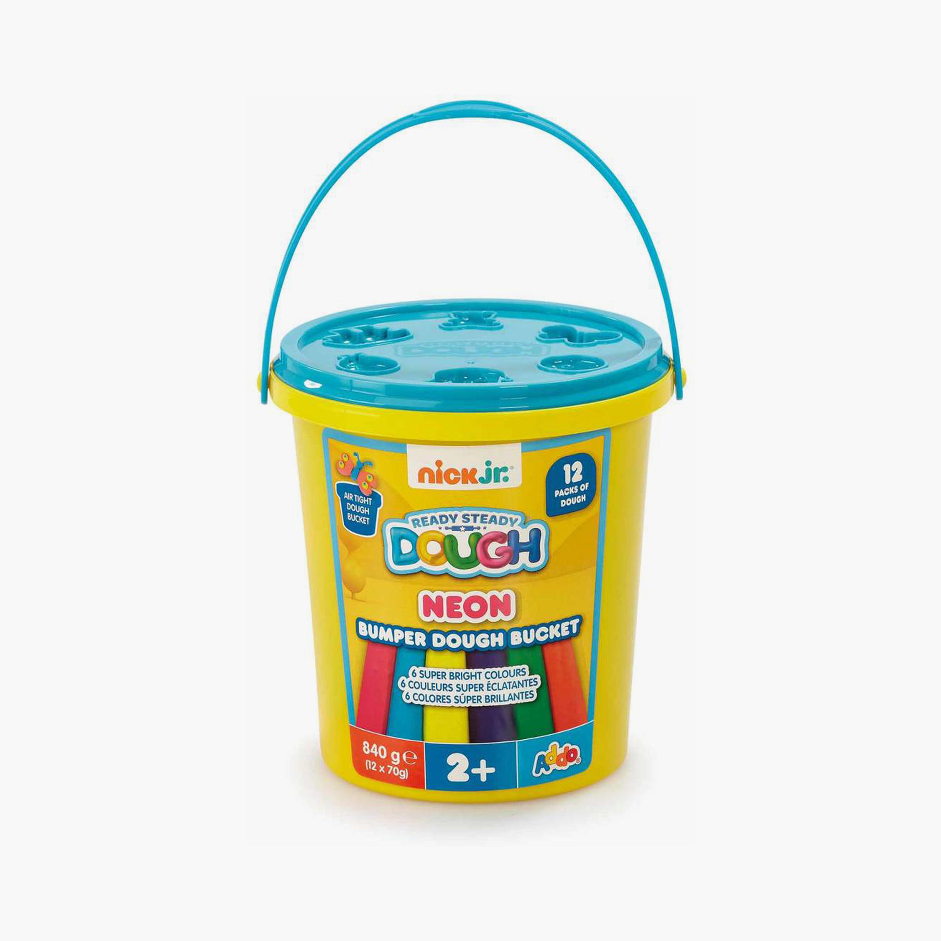 دلو صلصال النيون الضخم - 840 جرام من أدو نيك جونيور-toys-educational-doughtoys-image-2