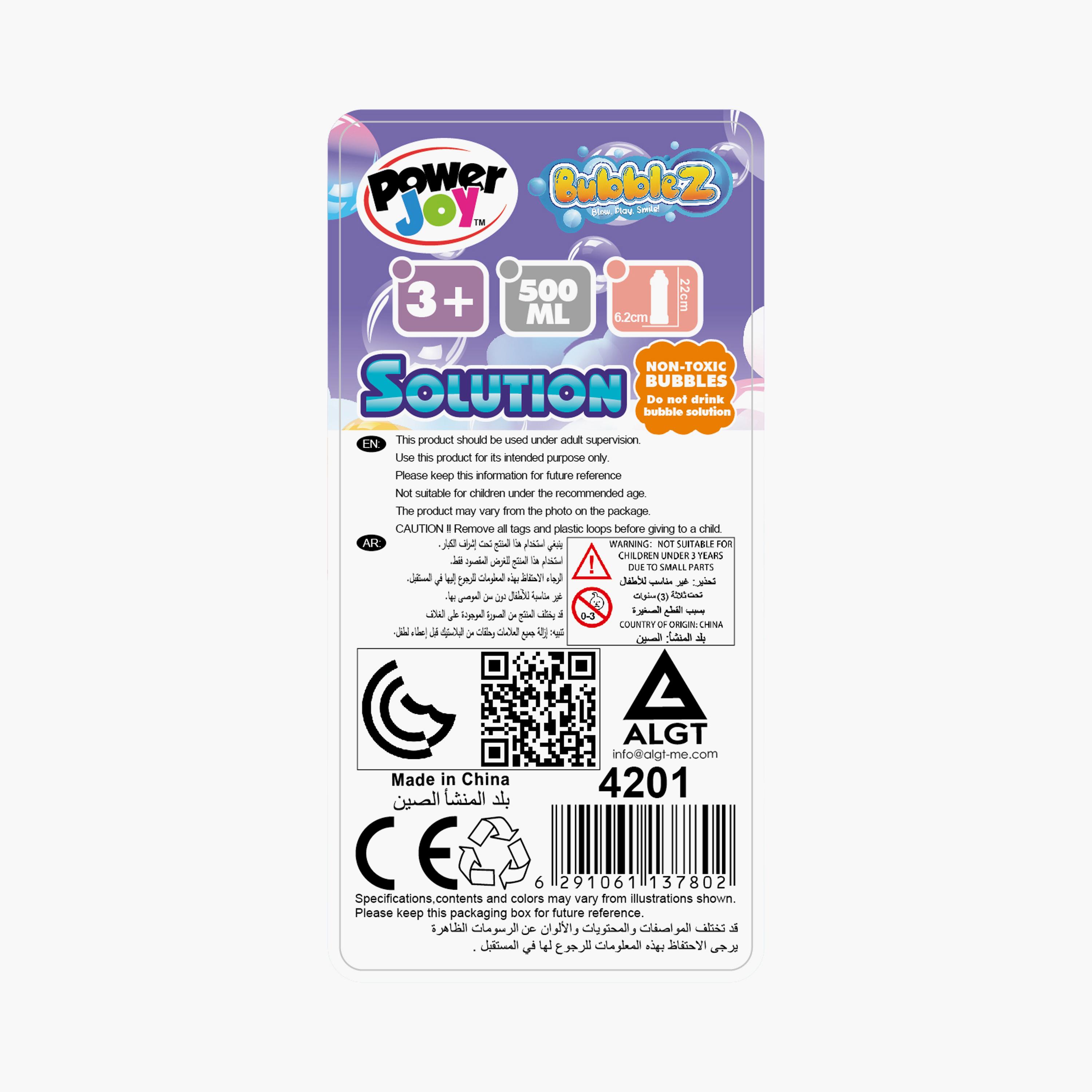 Power Joy Bubble Solution Bottle - 500 ml-toys-outdoor-poolandbeach-waterandbubbleguns-image-5