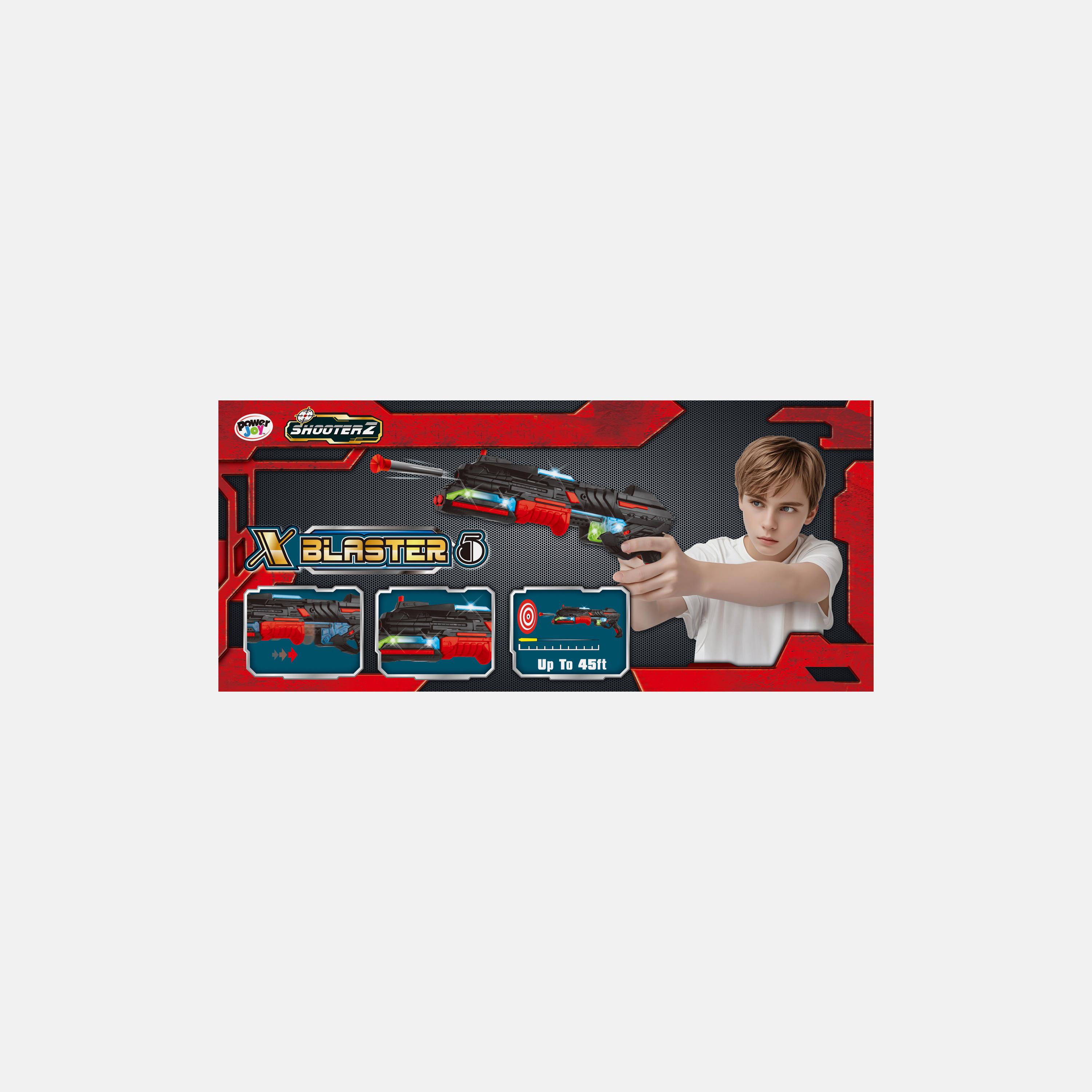 مسدس شوتيرز X بلاستر 5 مع 10 طلقات إسفنجية من باور جوي-toys-outdoor-gunsandfoamblasters-image-4