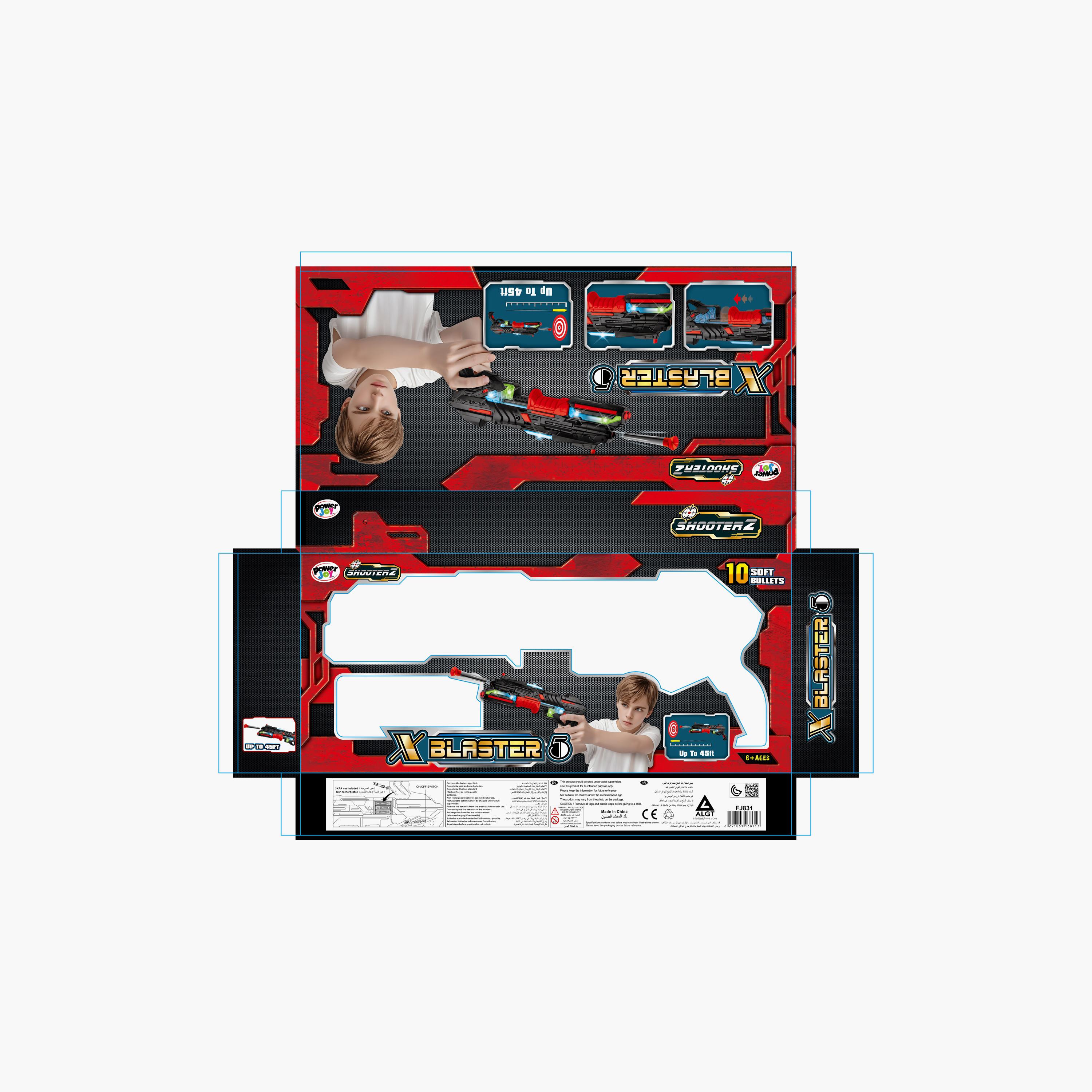 مسدس شوتيرز X بلاستر 5 مع 10 طلقات إسفنجية من باور جوي-toys-outdoor-gunsandfoamblasters-image-3